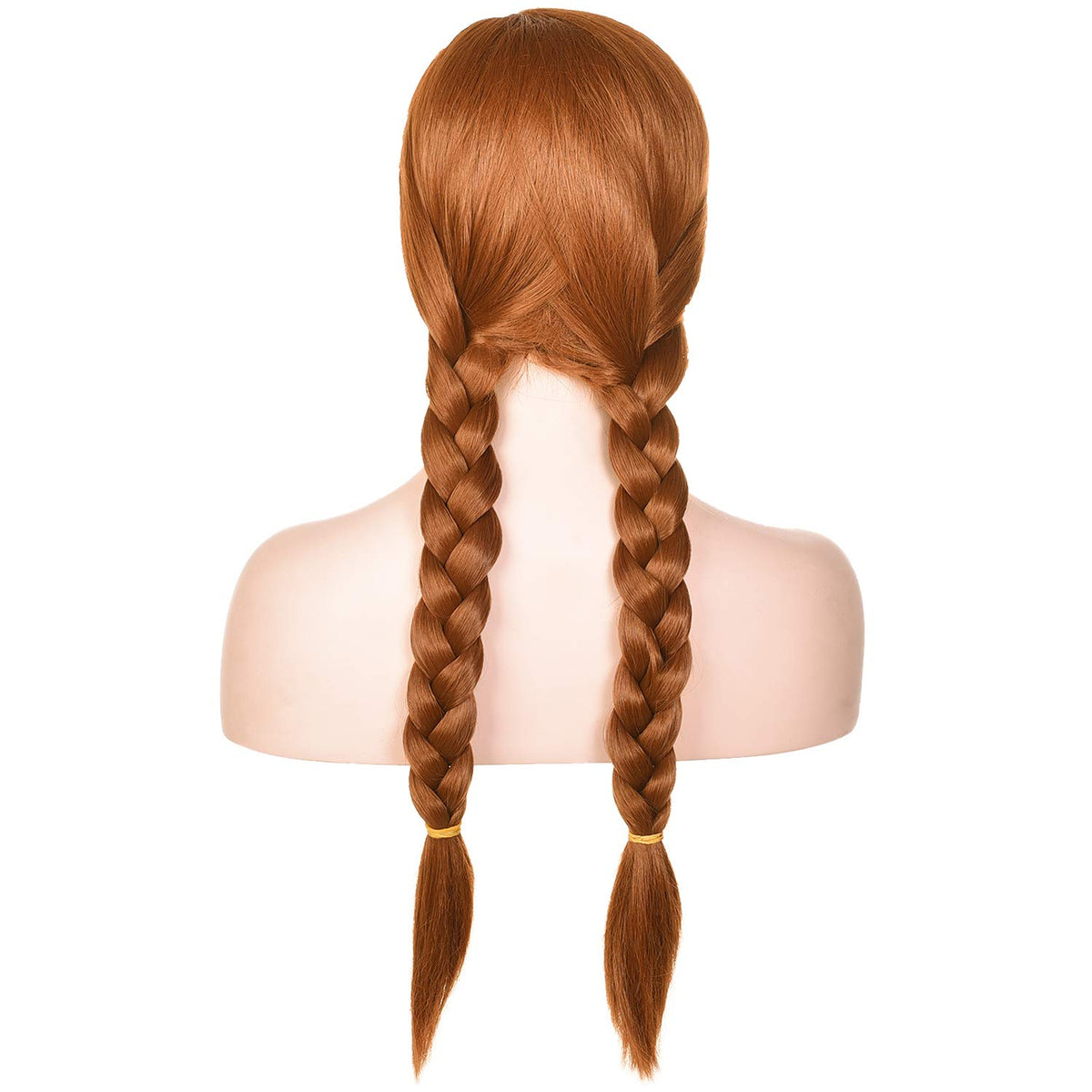 Morvally - Peluca de cabello sintético marrón claro para mujer con...