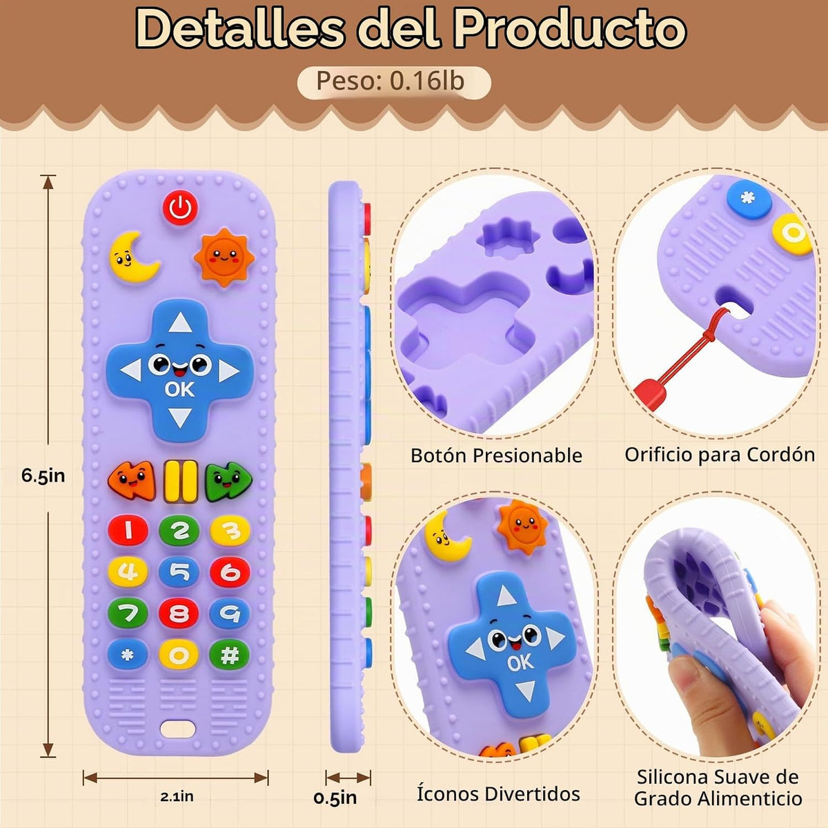 Juguetes de dentición para bebés de silicona para bebés de más de 3...