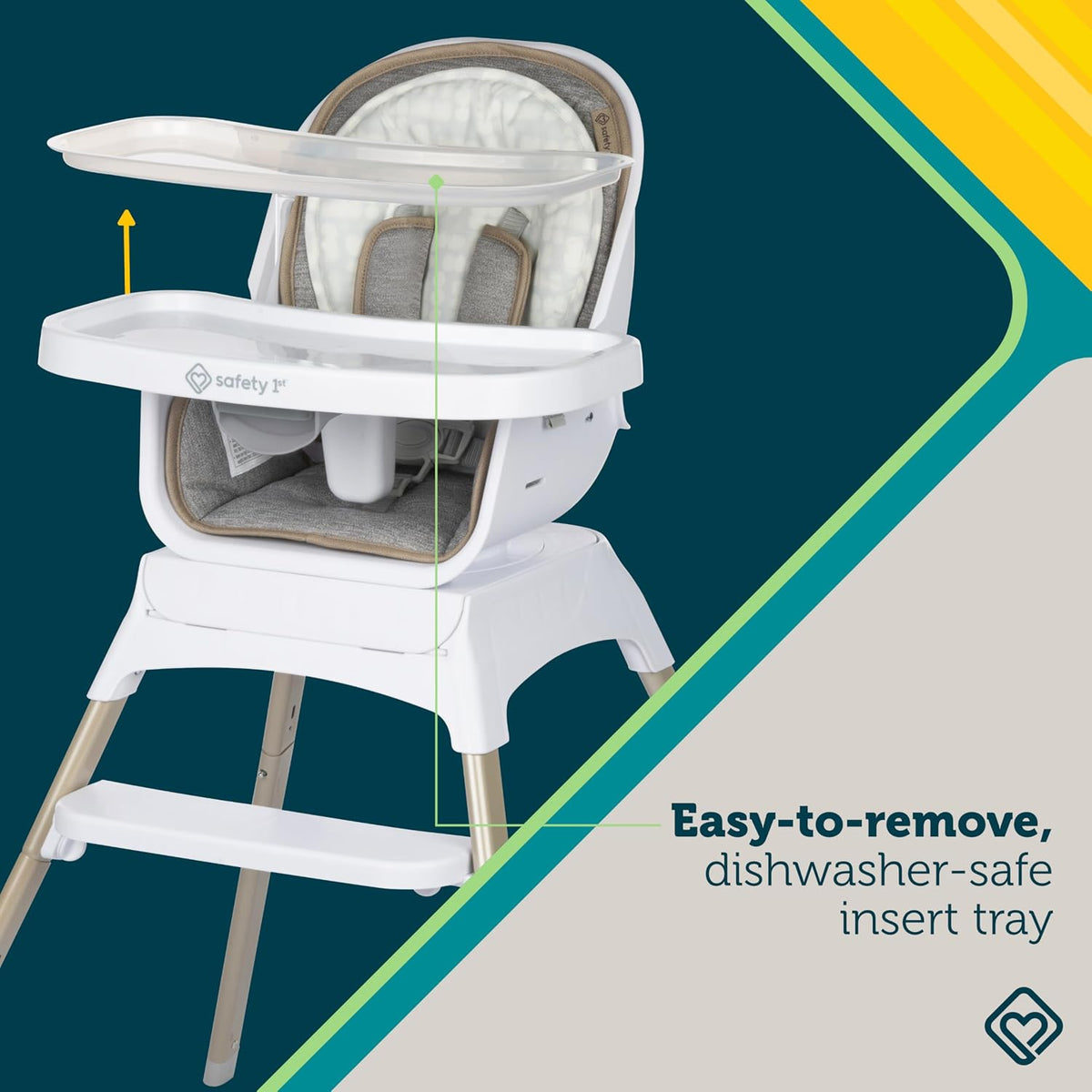 Safety 1st Grow and Go Essential Silla alta giratoria, color gris f...