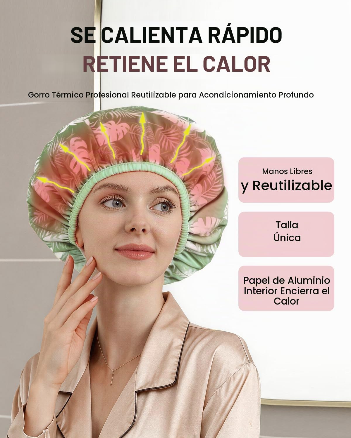 YIZIJIZI 2 tapas térmicas para el cabello de acondicionamiento prof...