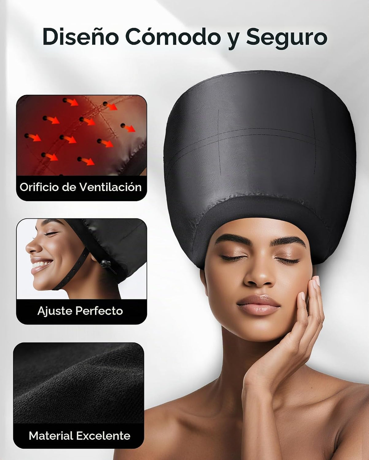 Secador de pelo con capucha para acondicionamiento profundo \u2013...