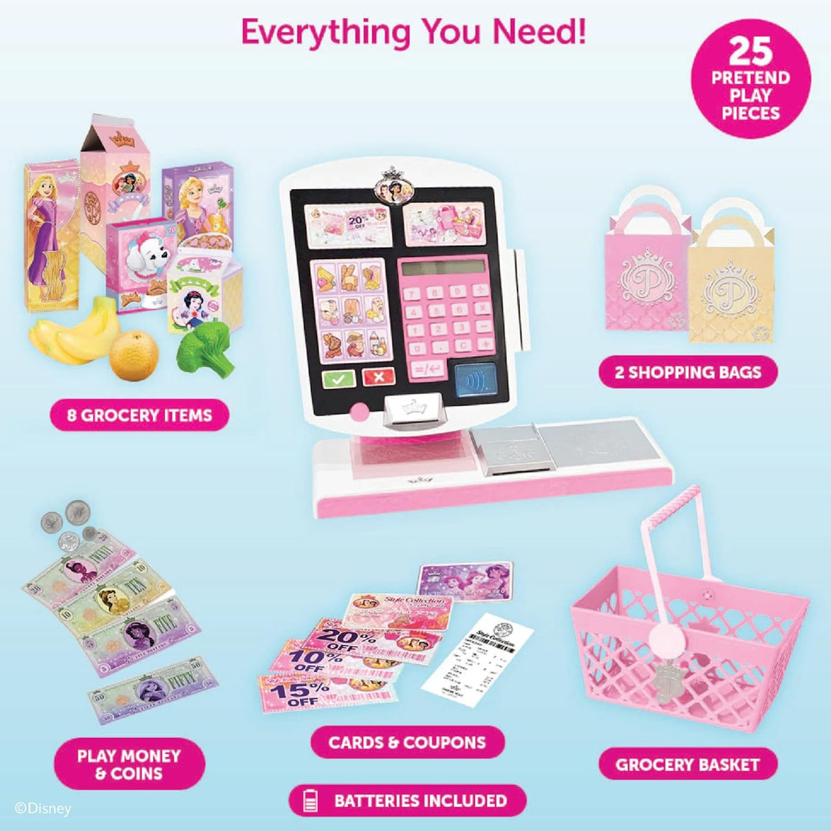 Disney Princess Style Collection - Juego de registro de comestibles...