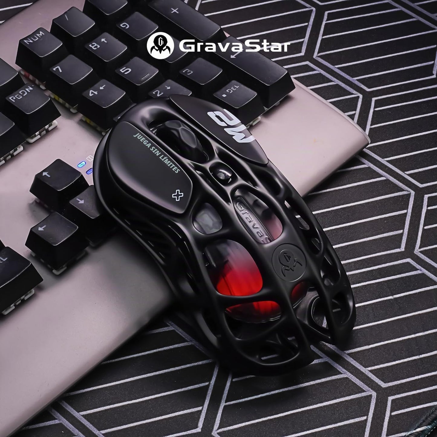 GravaStar Mercury M2 - Ratón inalámbrico para juegos con 26,000 DPI...