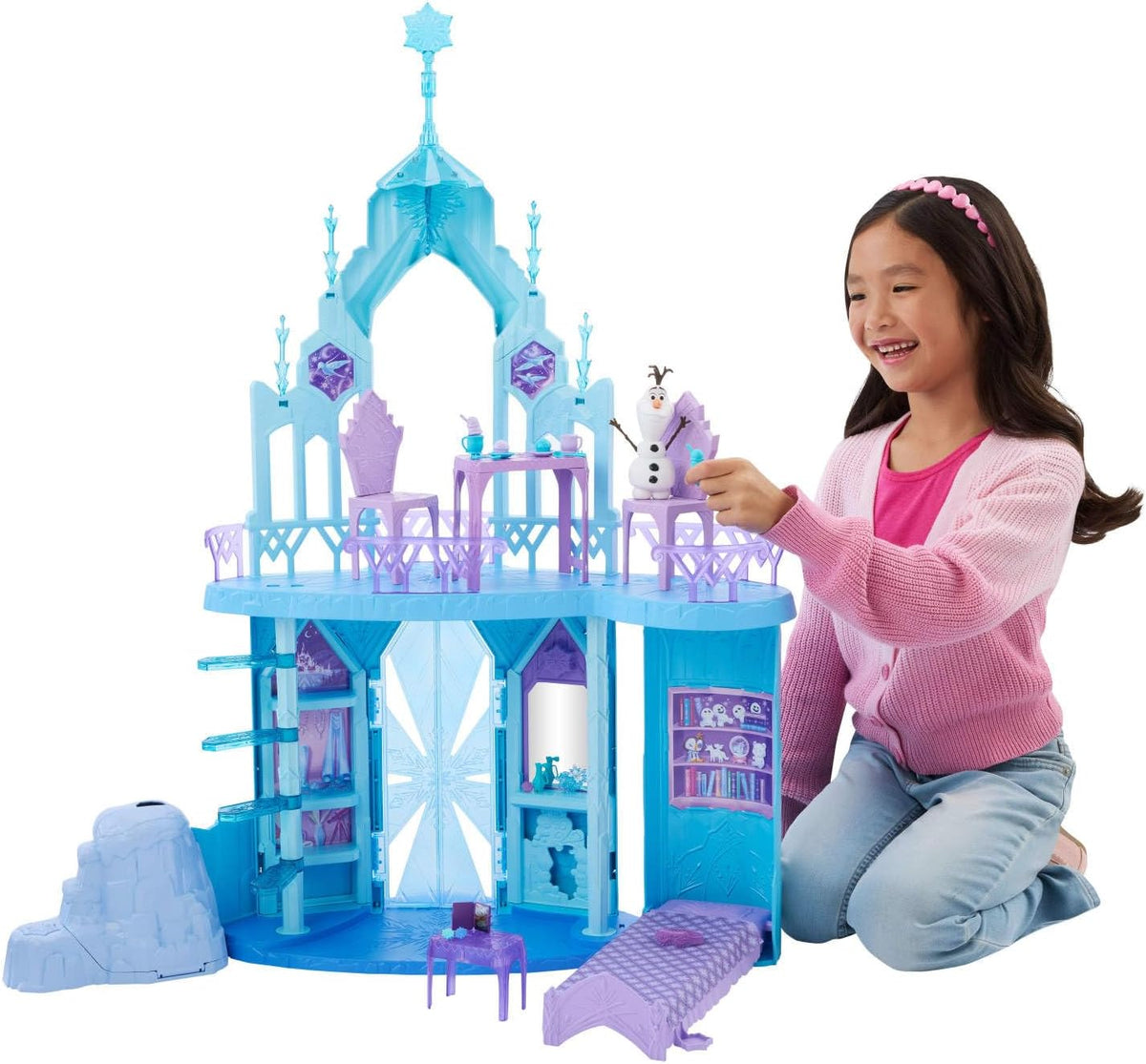 Mattel Disney Frozen Palacio de hielo de Elsa con figura de Olaf, 5...