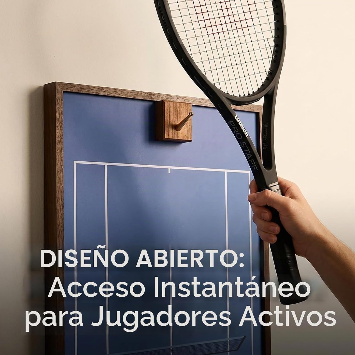 ONE MAAY Marco de exhibición de raqueta de tenis con bloque de noga...
