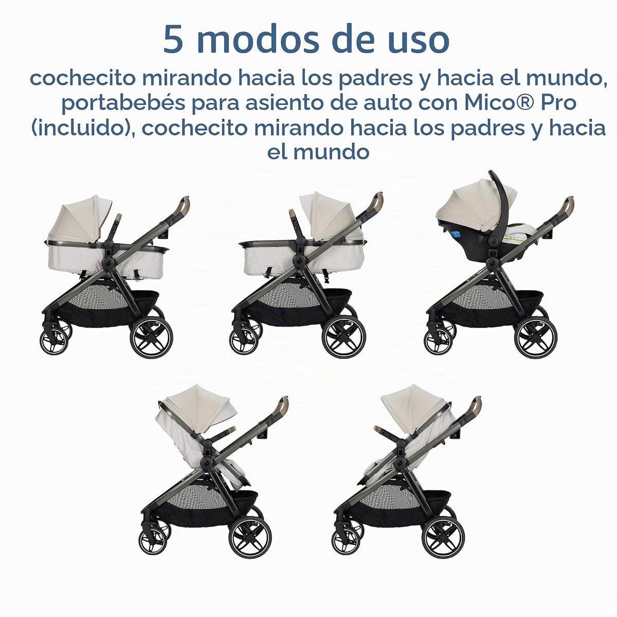 Maxi-Cosi Zelia Pro - Sistema de viaje 5 en 1 con asiento de automó...