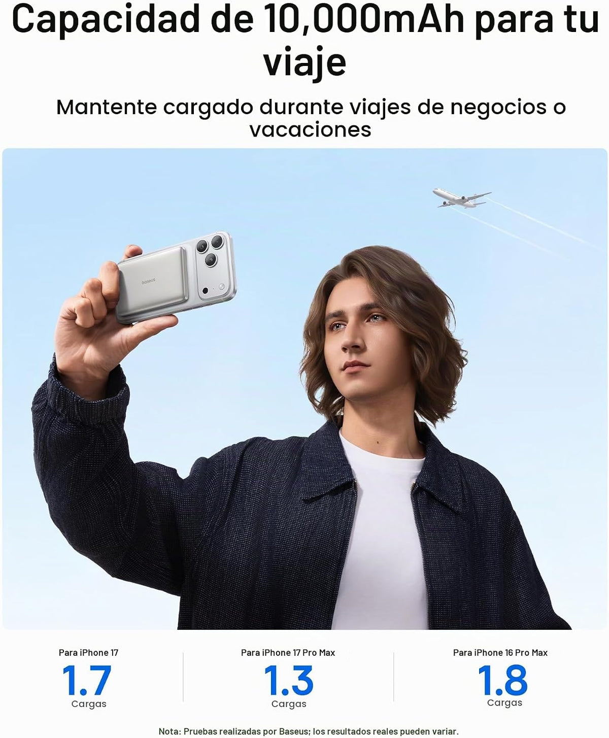 Baseus Picogo - Cargador portátil Magsafe, Qi2 15 W 0.5 pulgadas, u...