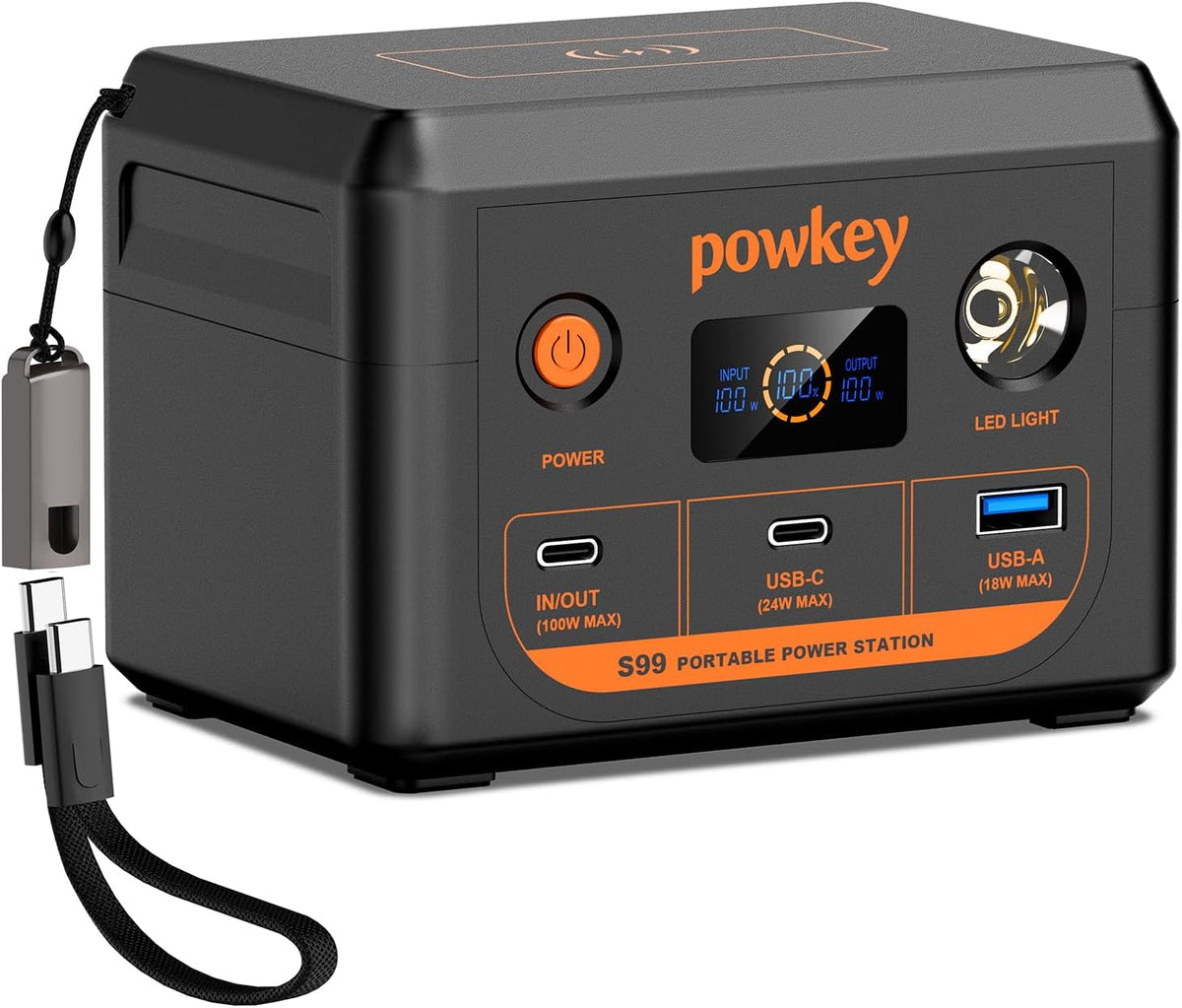 powkey Estación de energía para portátil 30000mAh 100W Cargador por...