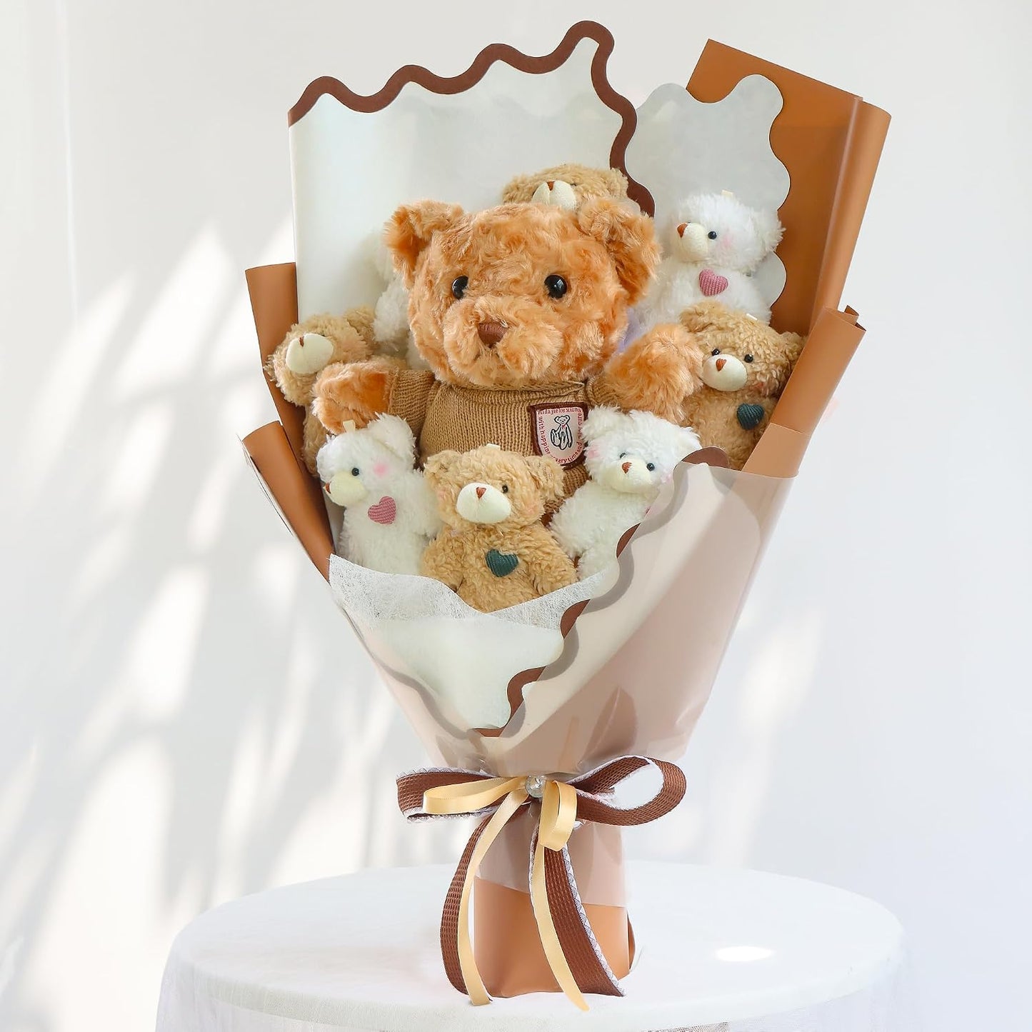 BBLION Ramo de oso lindo \u2013 Ramo de juguete de peluche con boni...