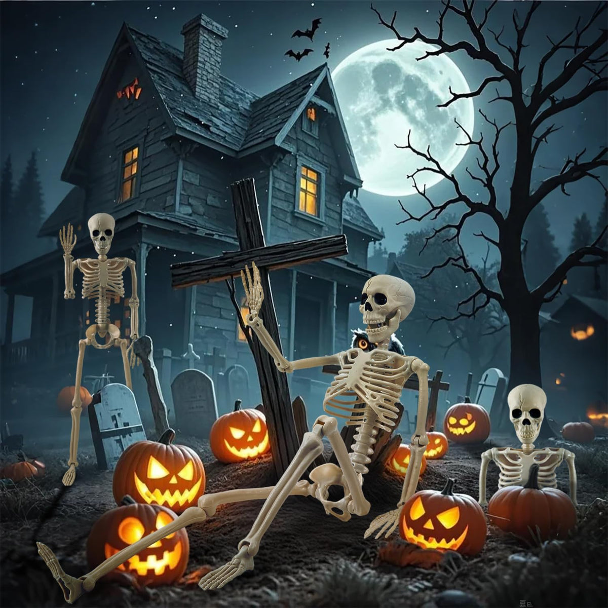 tkgpe - Decoraciones de Halloween para exteriores, paquete de 2 dec...