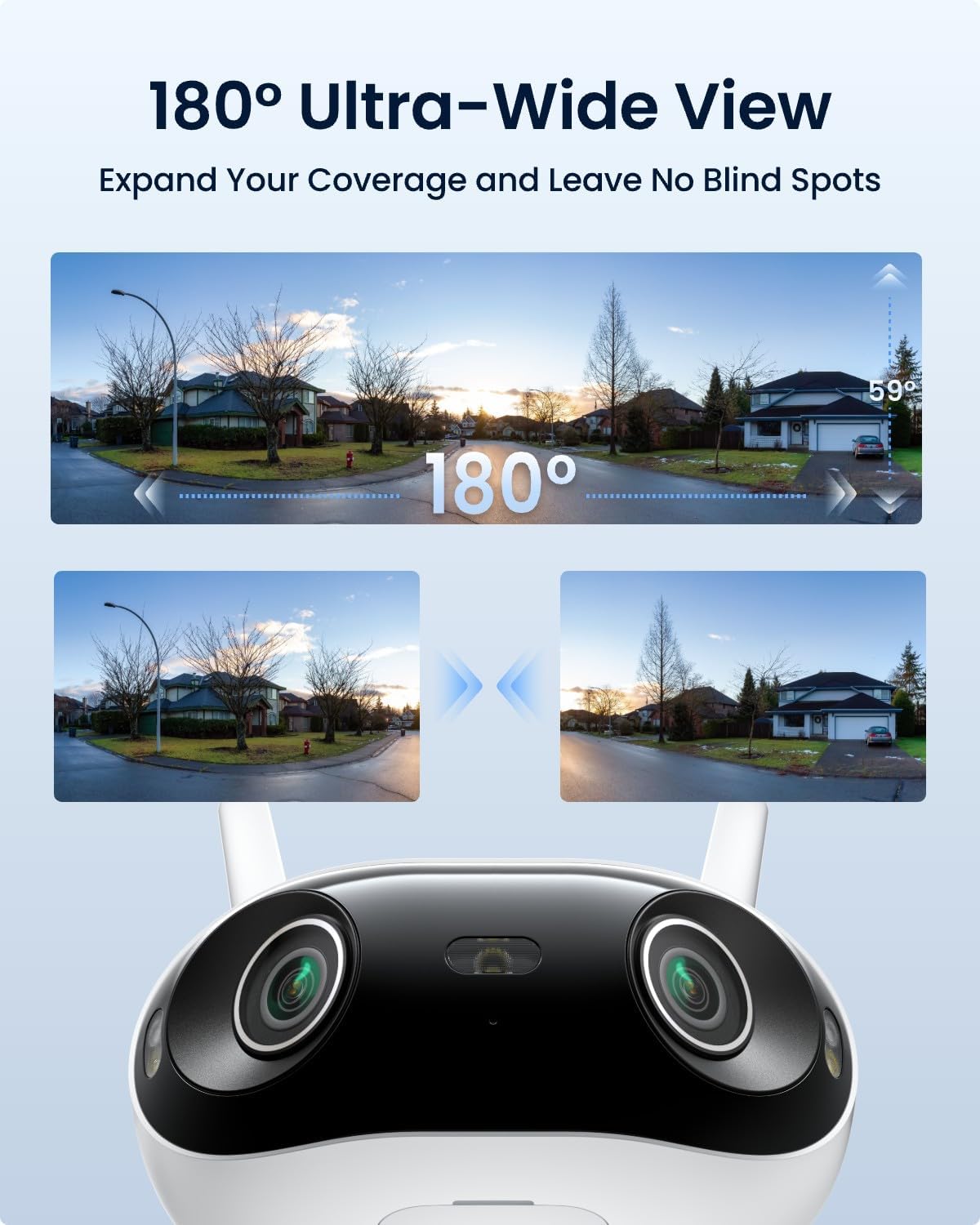 REOLINK Cámara de seguridad panorámica de 180° de 4K 8MP con lente...