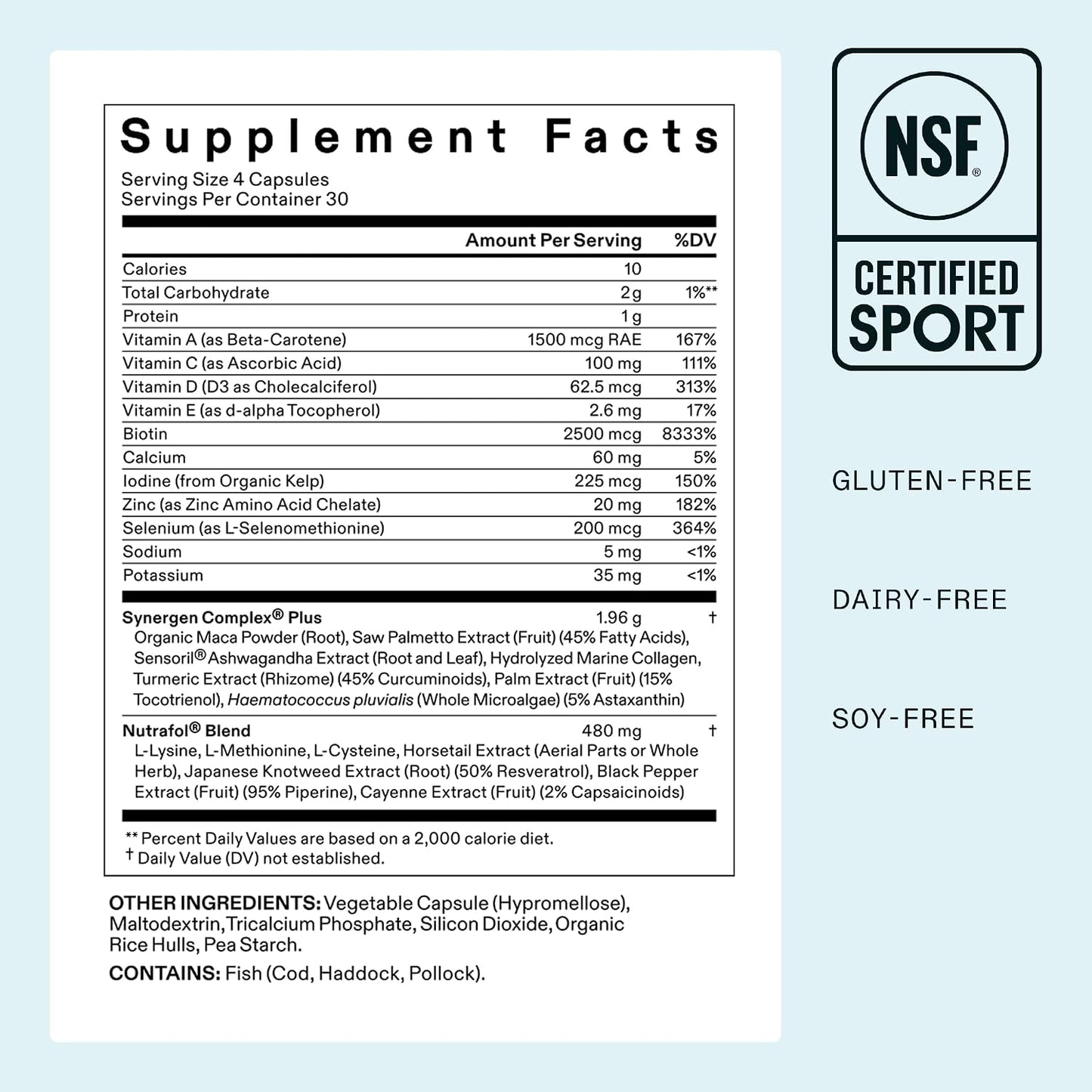 Nutrafol Suplementos Women's Balance para el Crecimiento del Cabell...