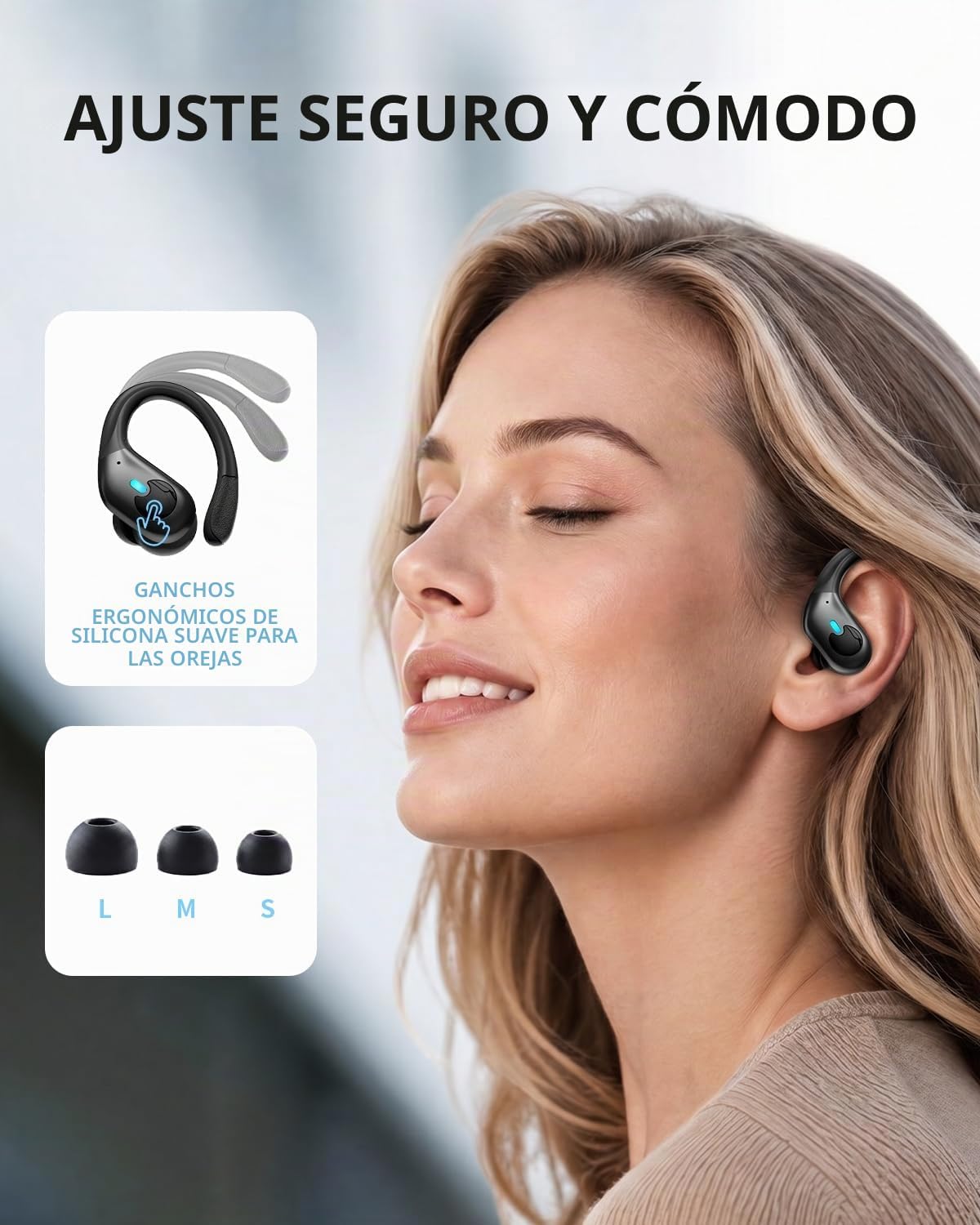 Auriculares inalámbricos con cancelación activa de ruido, auricular...
