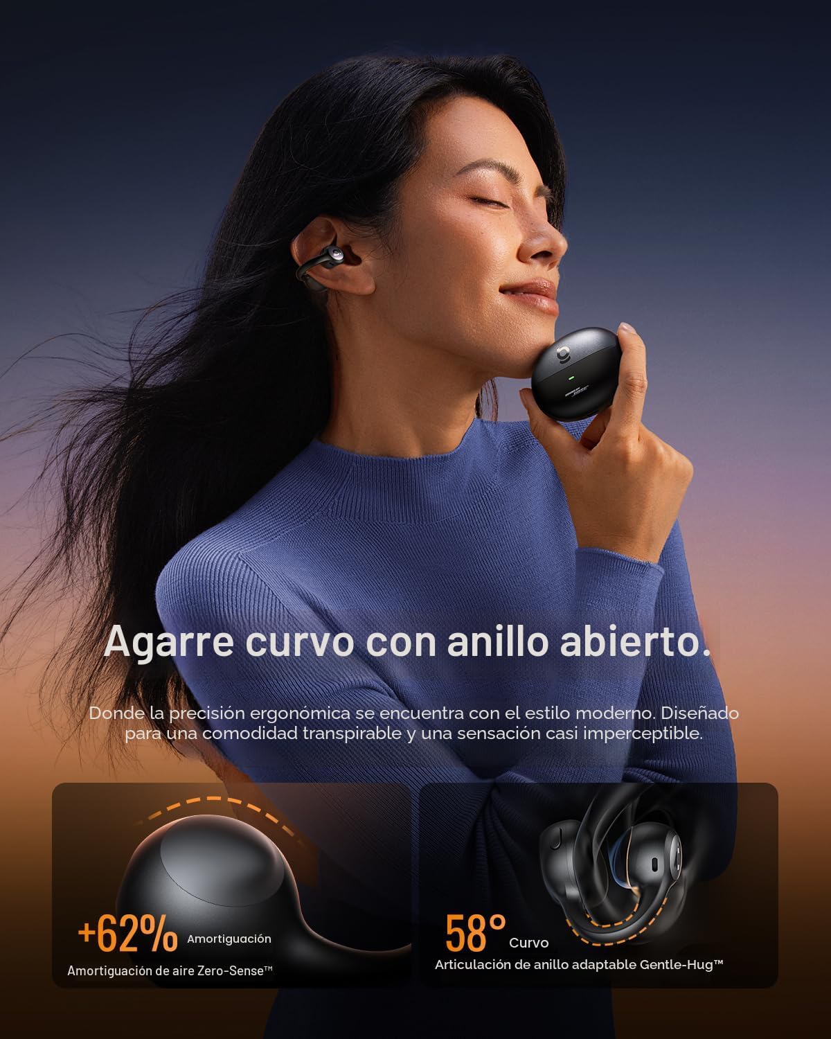 Baseus Inspire XC1 - Auriculares abiertos con clip, sonido de Bose,...