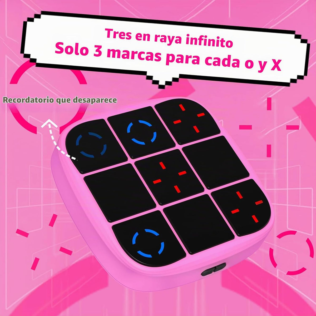 KOQQQ Juego de pernos recargables Tic-Tac-Toe, consola de rompecabe...
