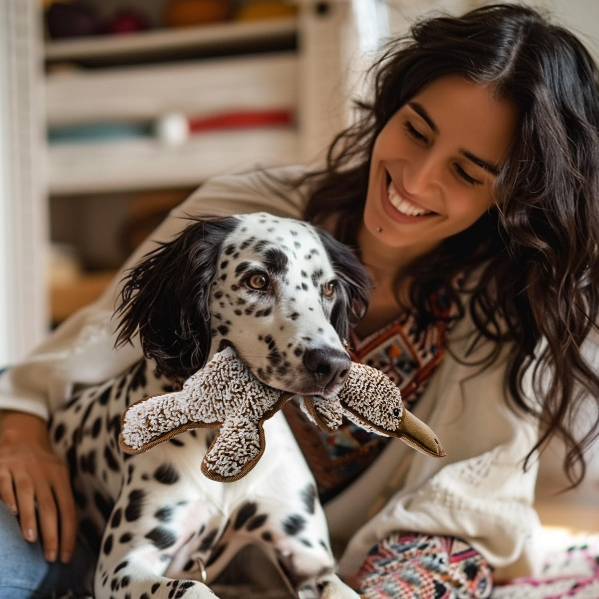 Juguetes chirriantes para perros sin relleno, juguetes masticables...