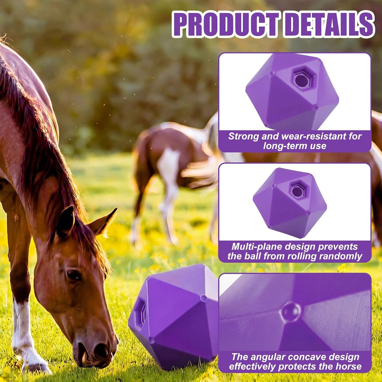 Seenelling Paquete de 1 bola de golosinas para caballos, juguete |...