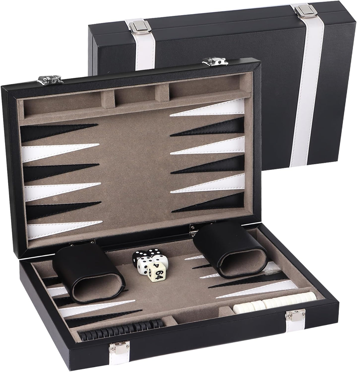 GSE Games &amp; Sports Expert - Juego de mesa de backgammon de piel...