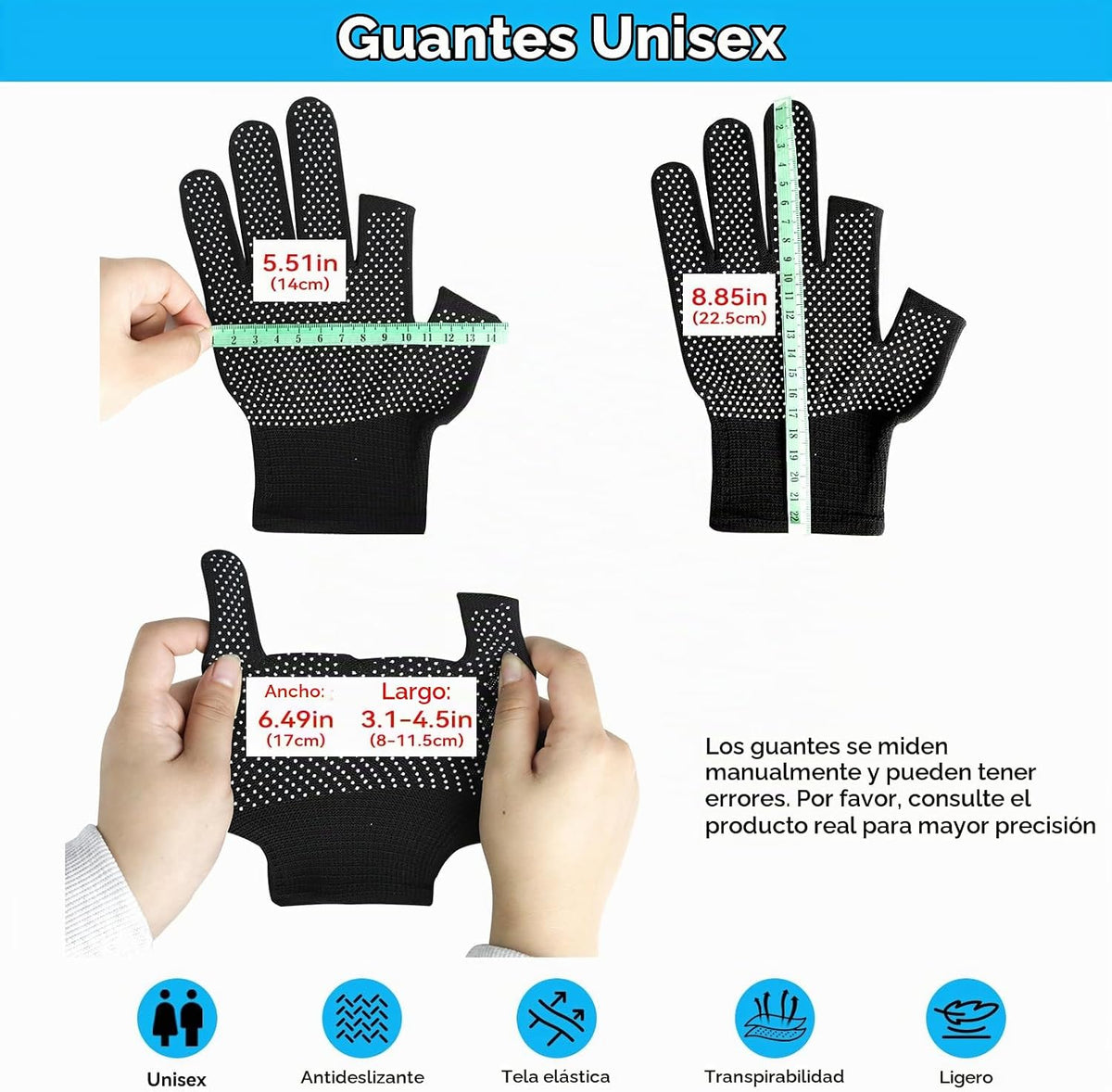 KkaFFe Guantes de trabajo ligeros para hombres y mujeres con medio...