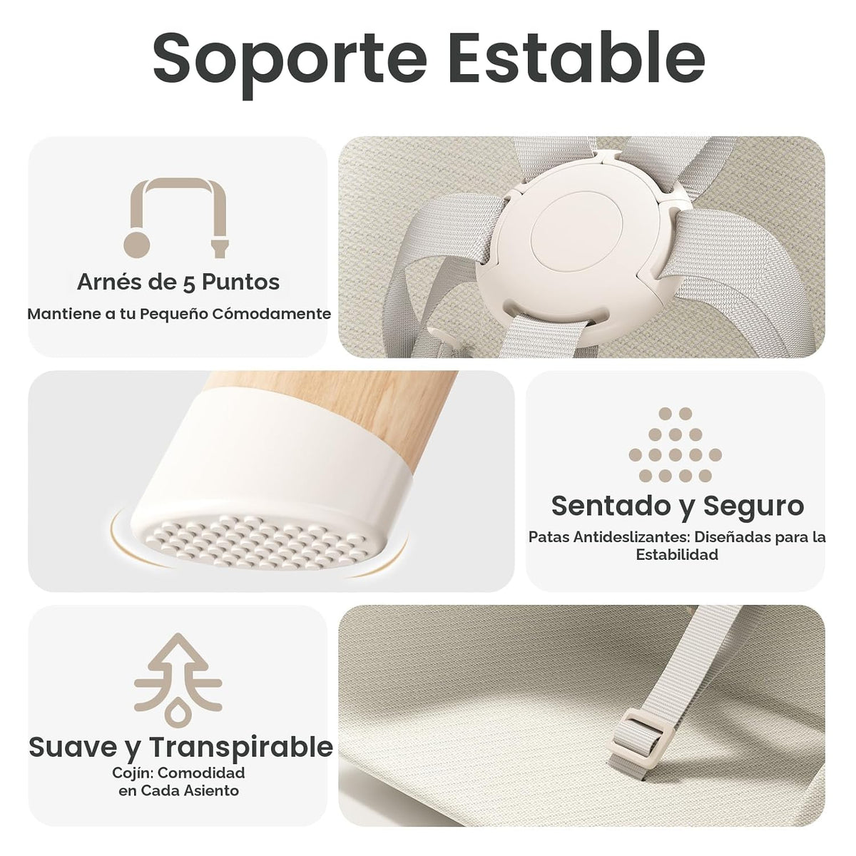 Mloong Silla alta para bebés y niños pequeños, sillas altas ajustab...