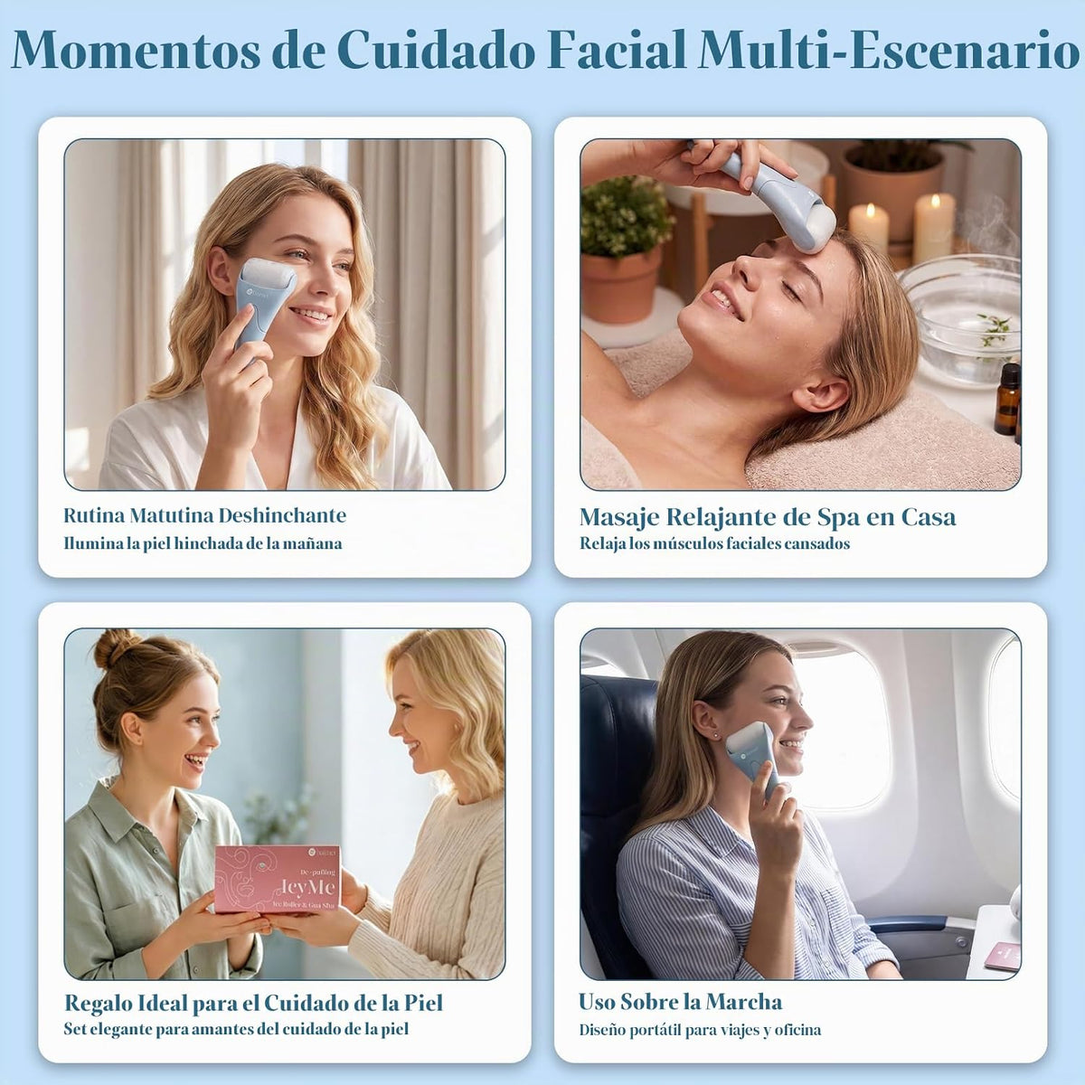 BAIMEI IcyMe - Rodillo de hielo para cara y juego de herramientas f...