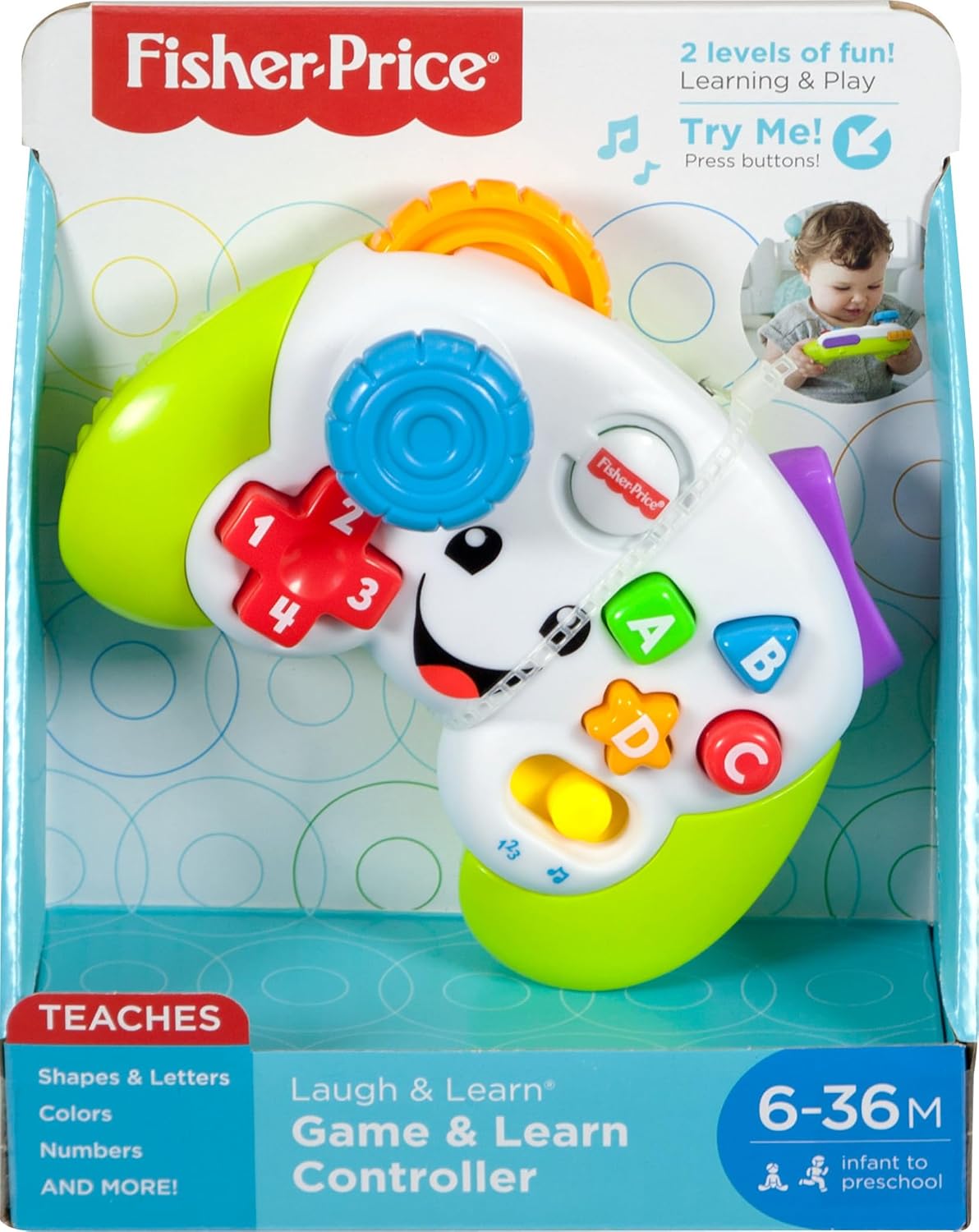 Fisher-Price Game &amp; Learn Controller - Juguete para bebé, multi...