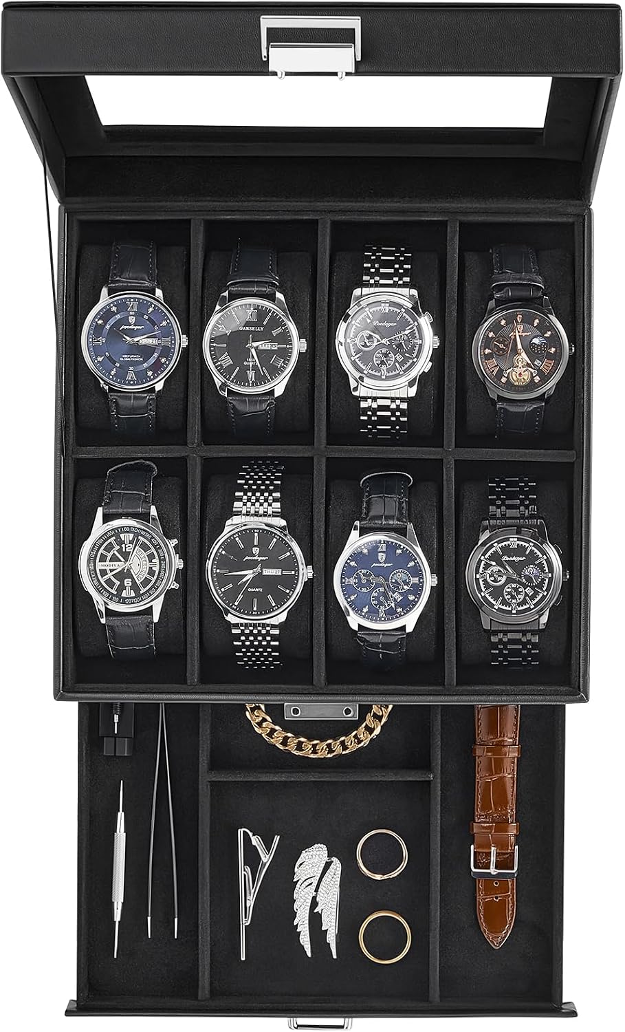 ProCase Estuche para Reloj, Caja Organizadora de Relojes para Hombr...