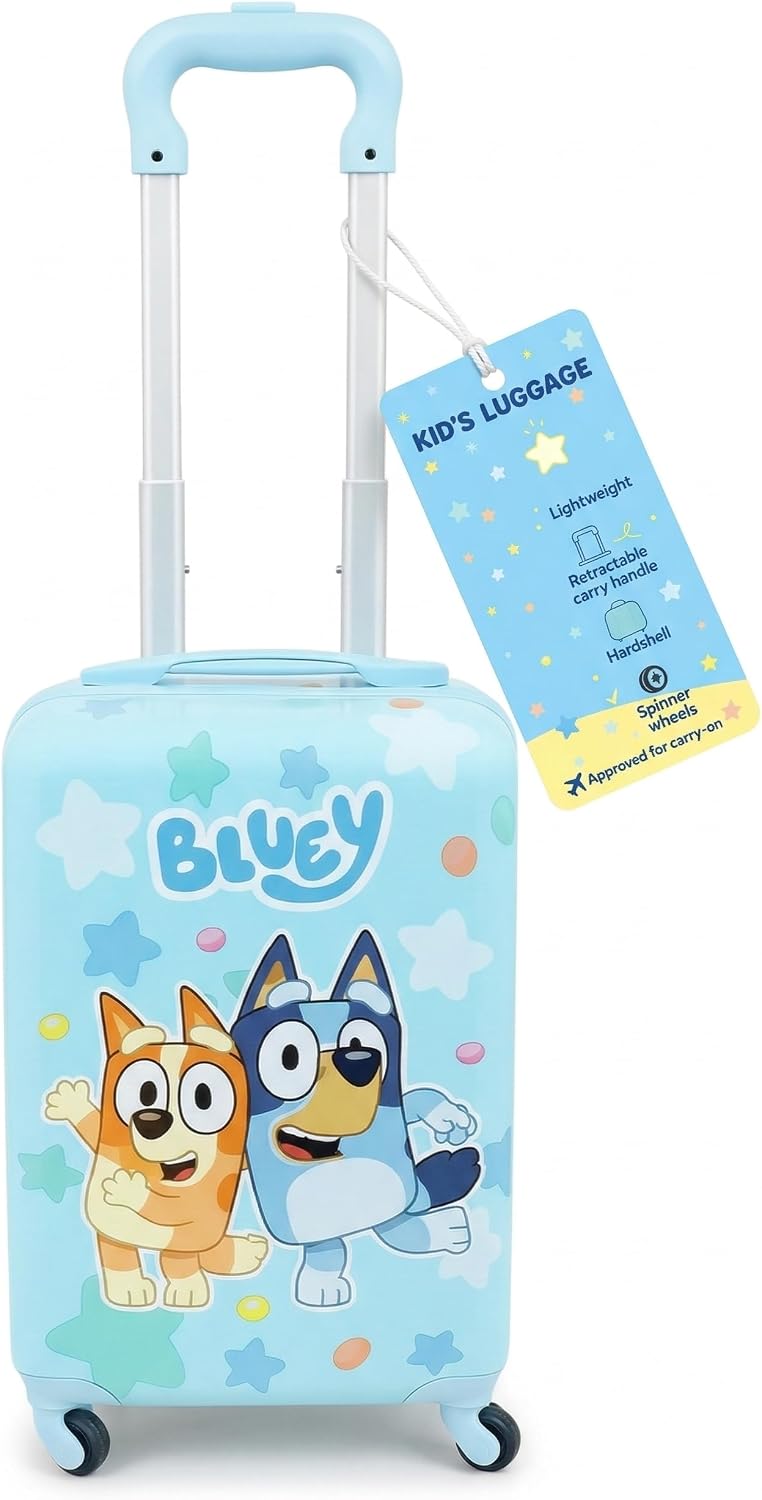 Fast Forward Bluey - Maleta rígida de 20 pulgadas, bonita y durader...