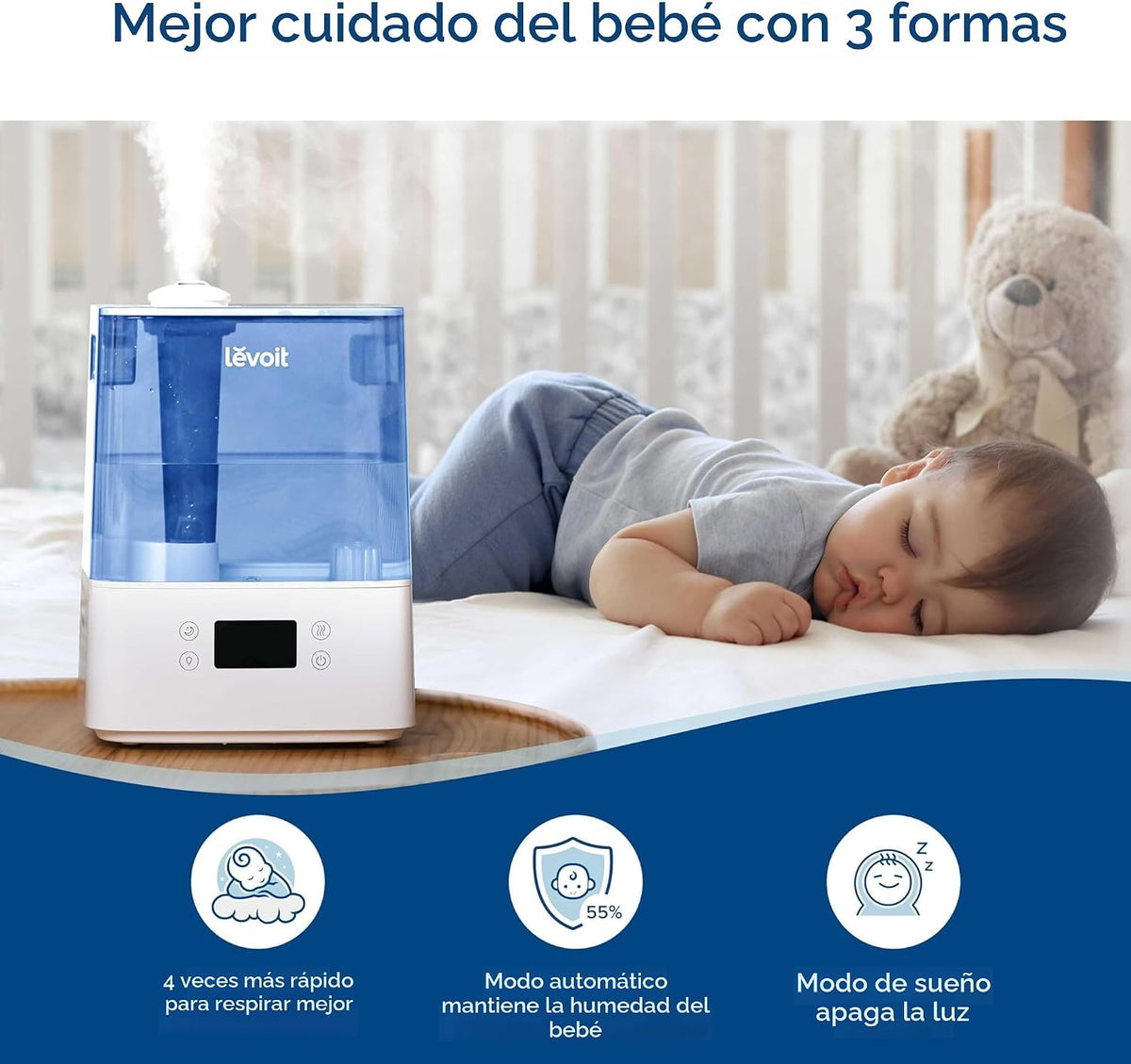 Levoit Classic300S Humidificador ultrasónico inteligente de llenado...