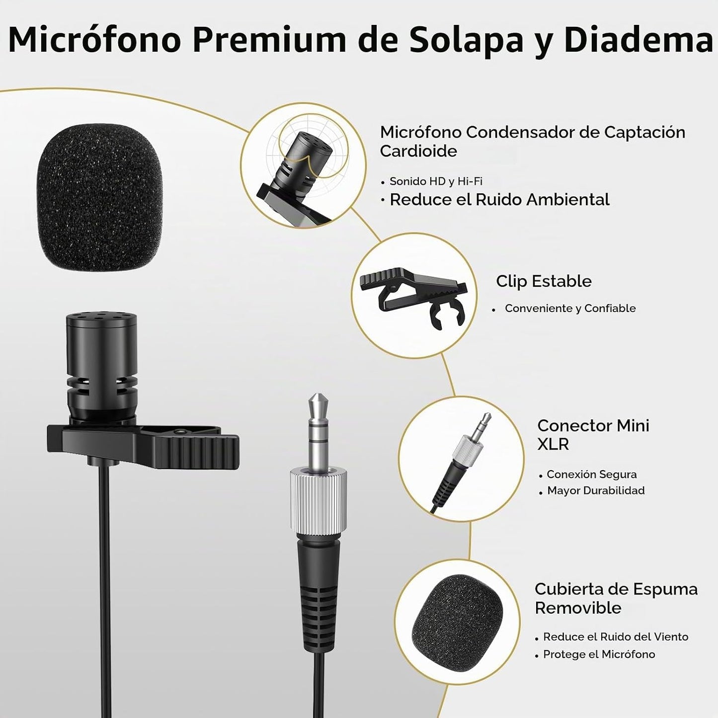 TONOR Sistema de Micrófonos Inalámbricos con Auriculares UHF\/Micró...
