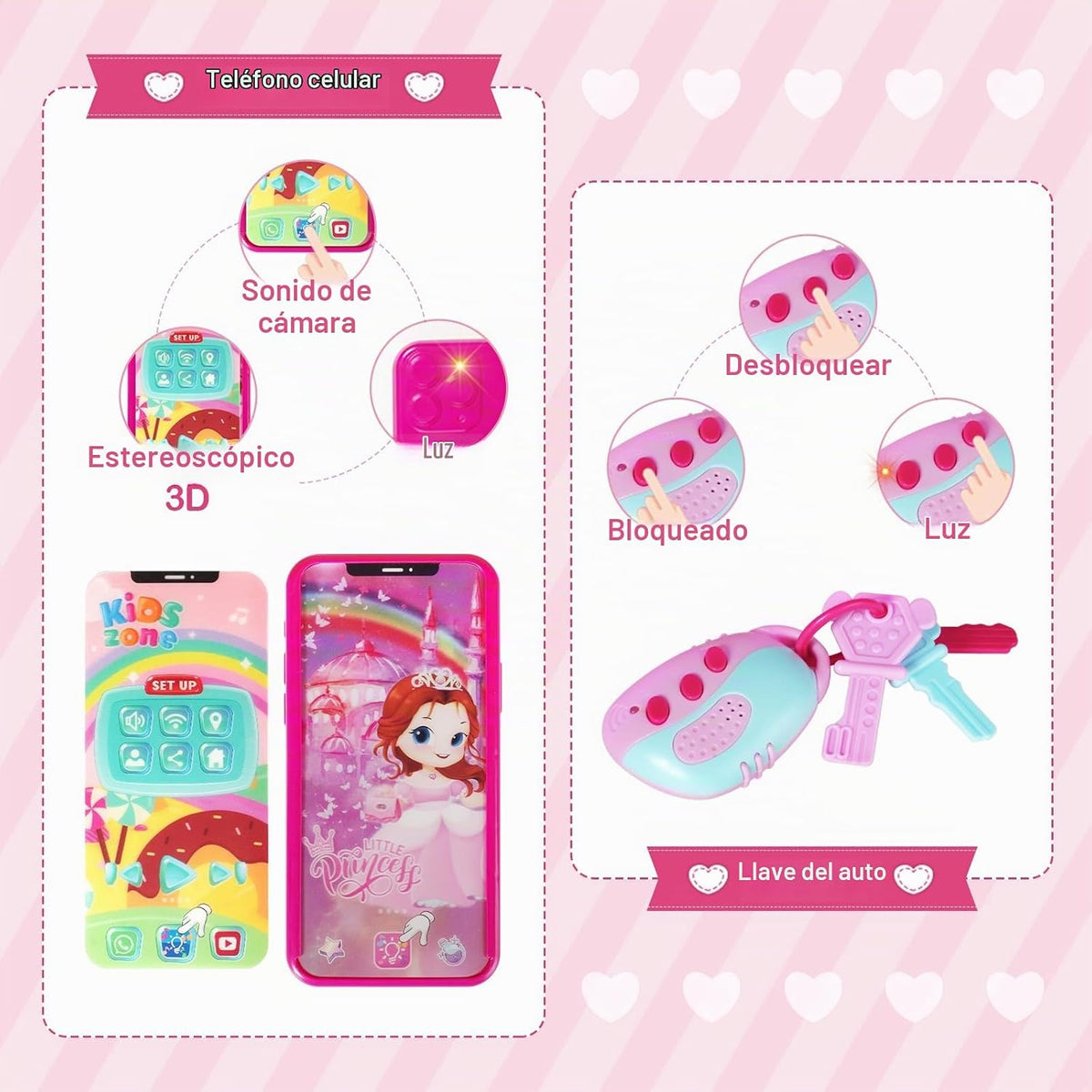 Monedero de juego Shemira para niñas pequeñas, juguetes de princesa...