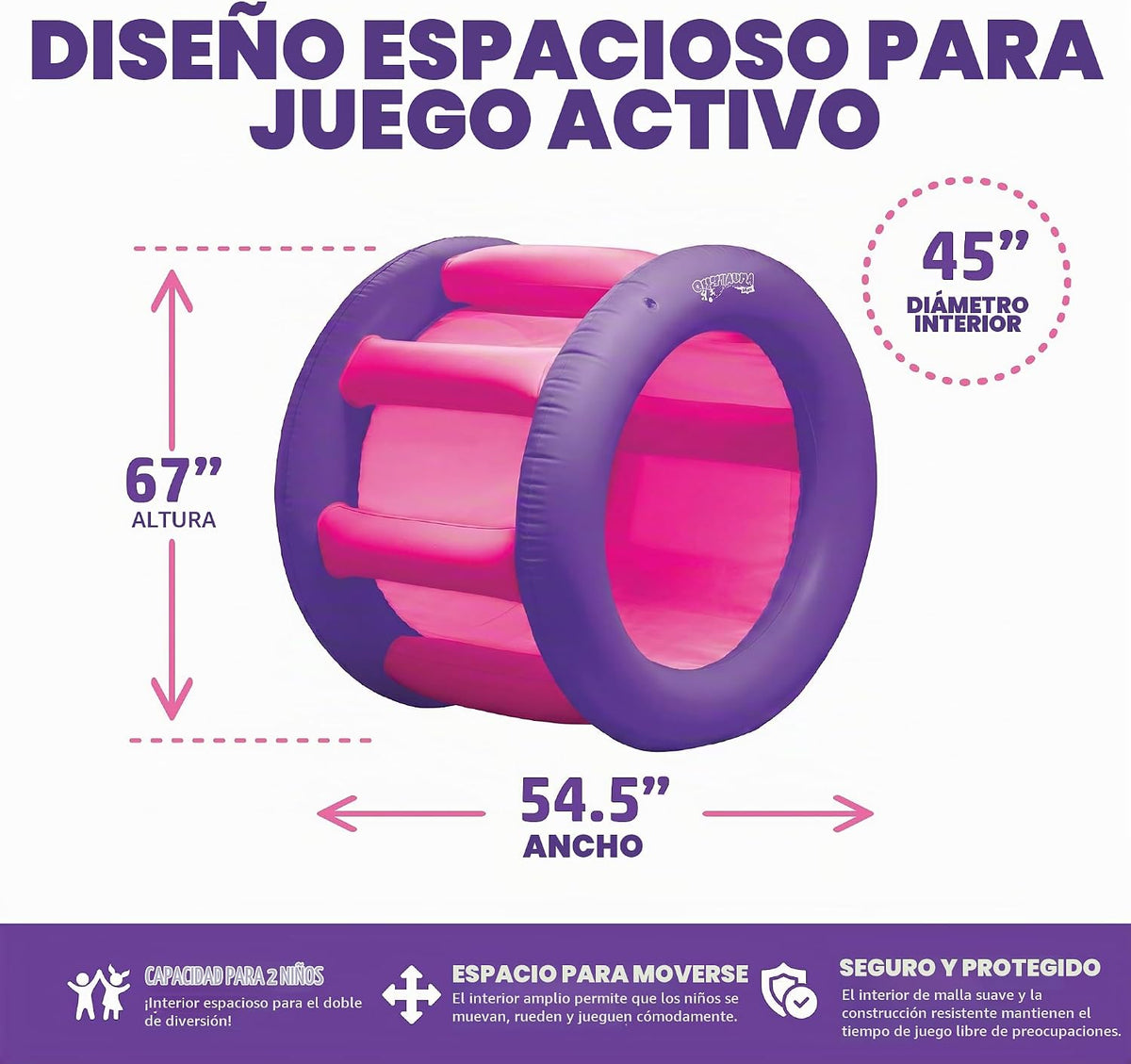 Playland - Rueda inflable gigante de 67 pulgadas para niños y adult...