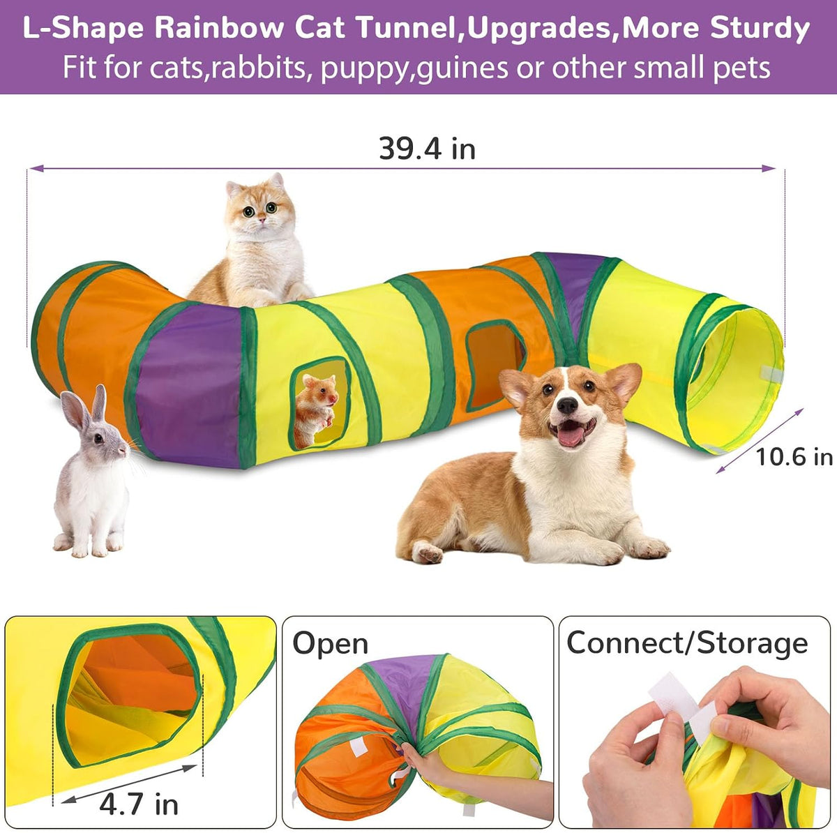 Retro Shaw 33 Piezas Juguetes para Gatos con Túneles, Juguetes Inte...