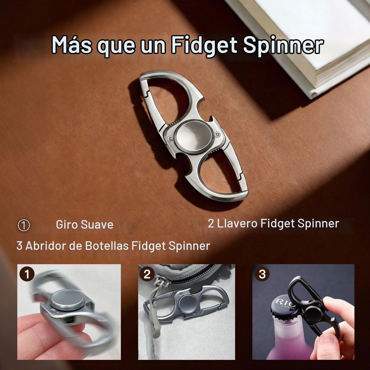 Paquete de 6 juguetes antiestrés EDC de metal plateado, genial jugu...