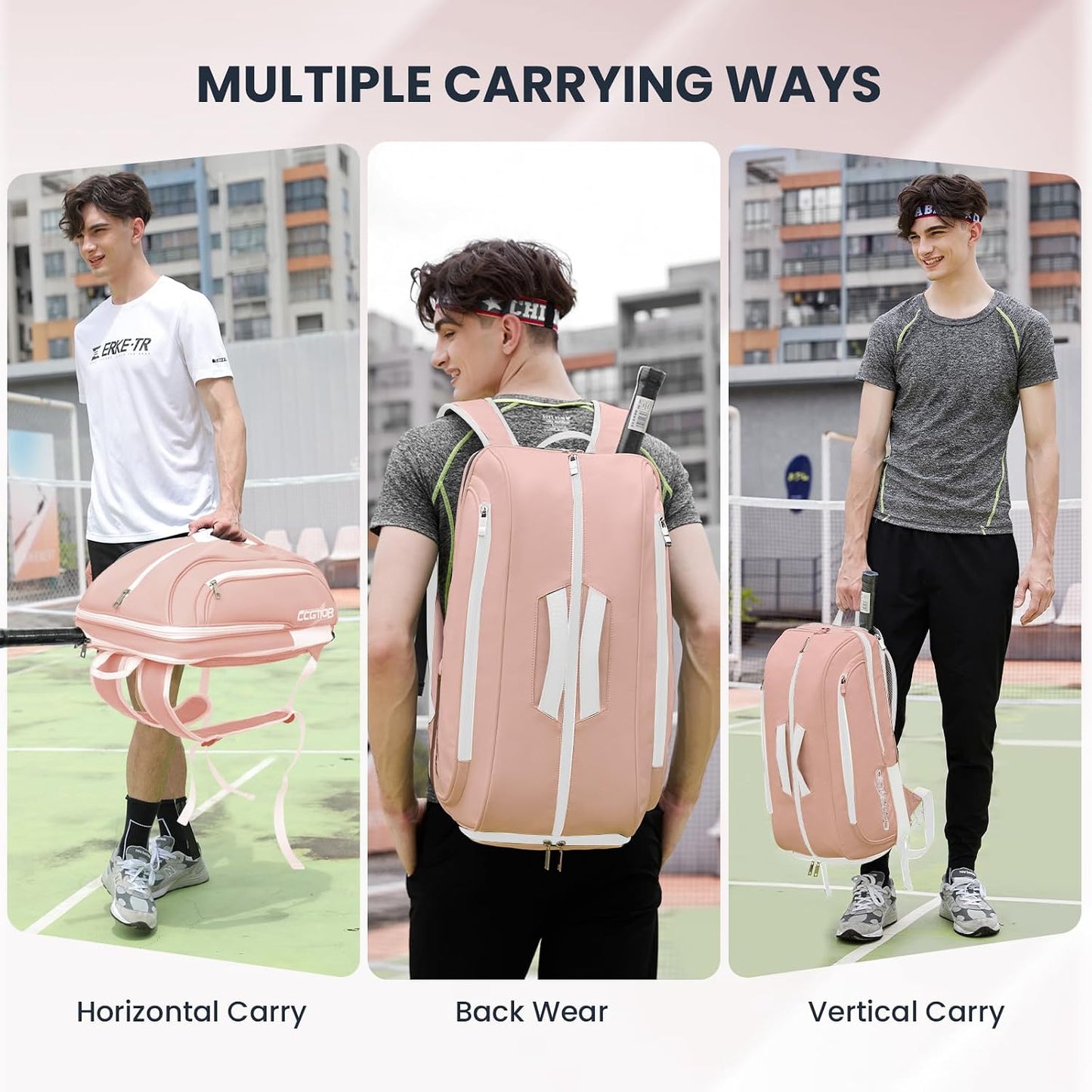 CCGTIOR Bolsa para Raqueta De Tenis Mochila Pickleball Padel con Co...