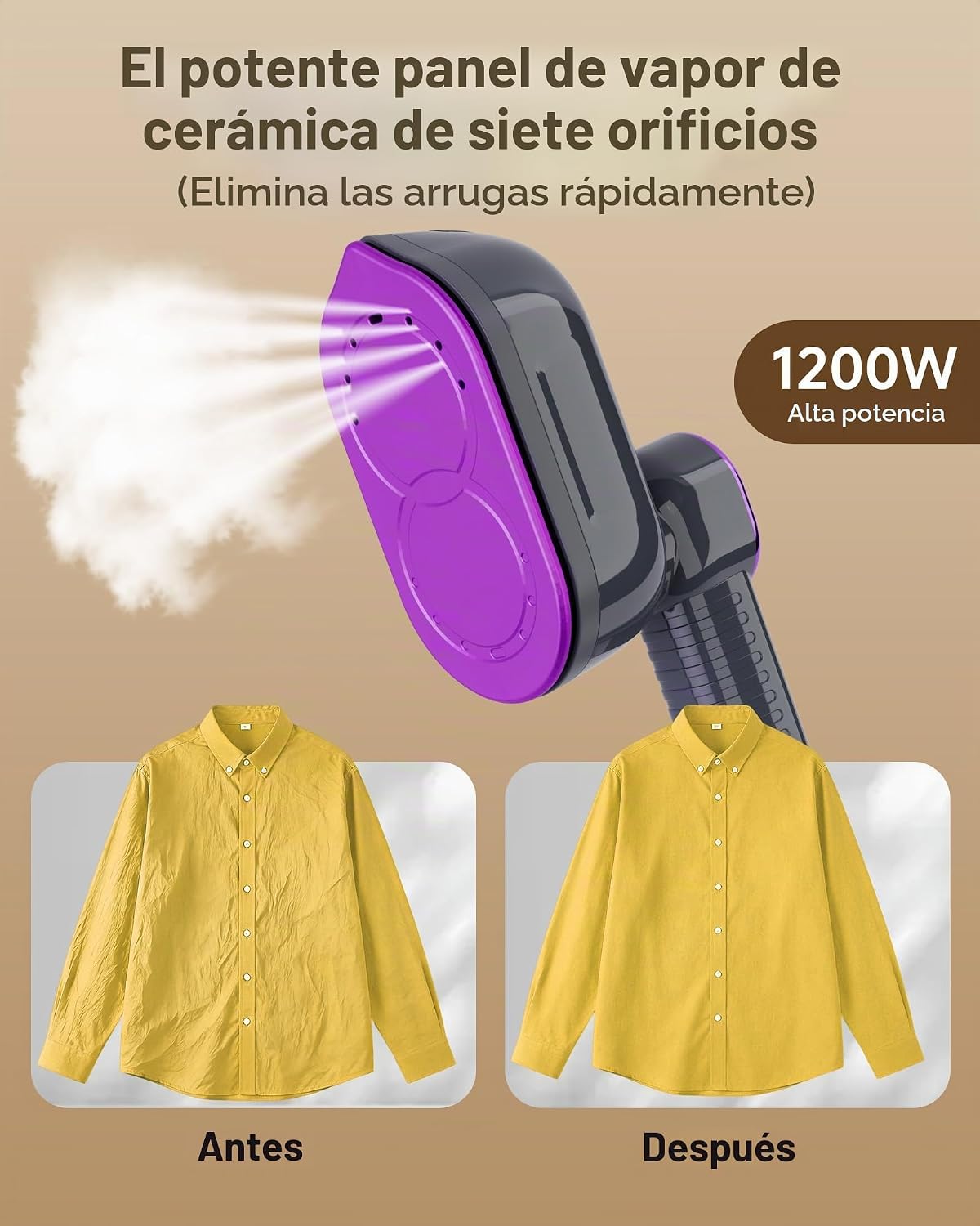 Vaporizador de viaje para ropa, vaporizador de ropa 2 en 1 de mano,...