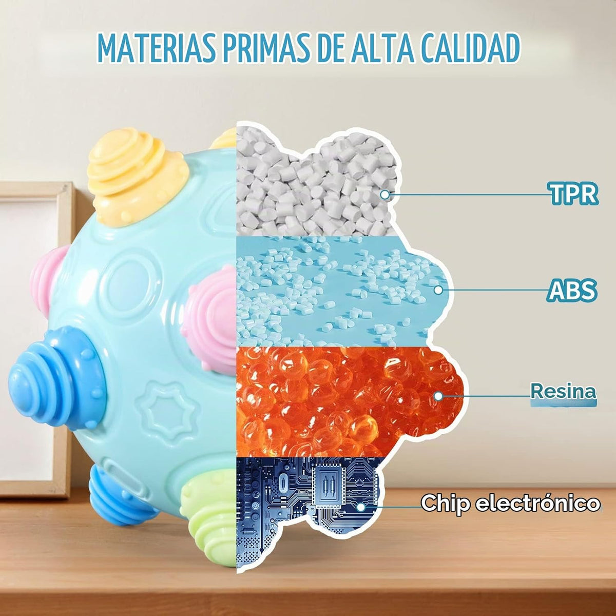 VANLINNY Juguetes de bebé para niños pequeños, bola de música que s...