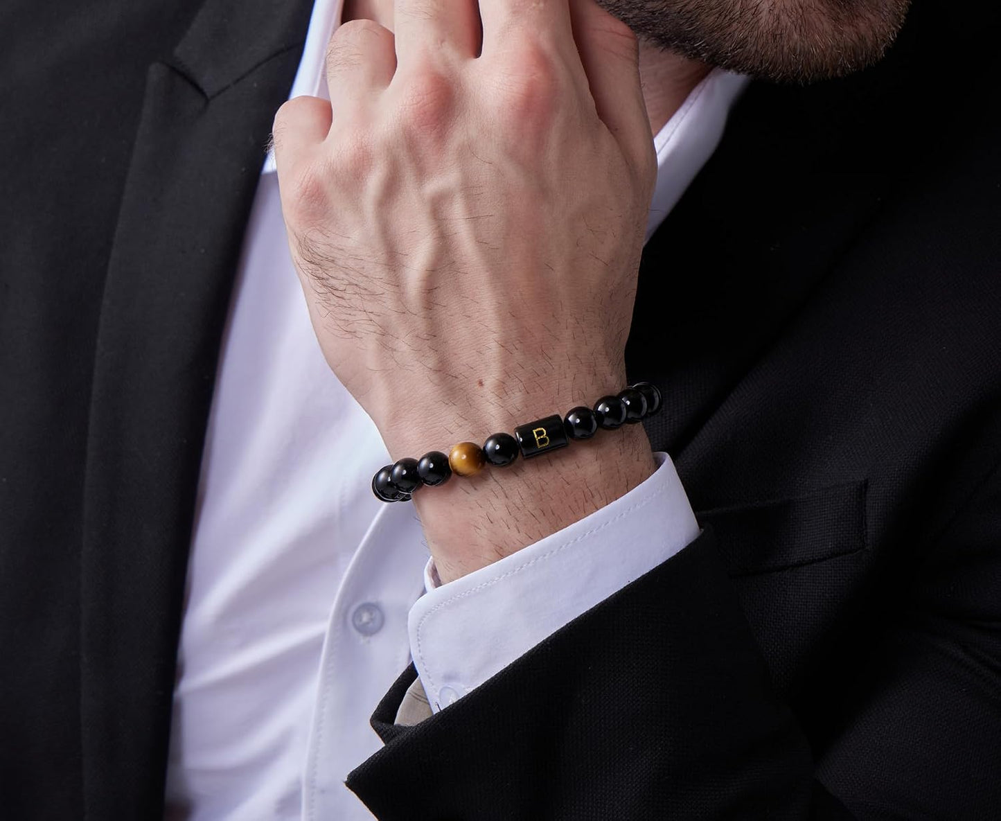 Pulseras con iniciales FRG para hombres, eslabones de letras hechas...