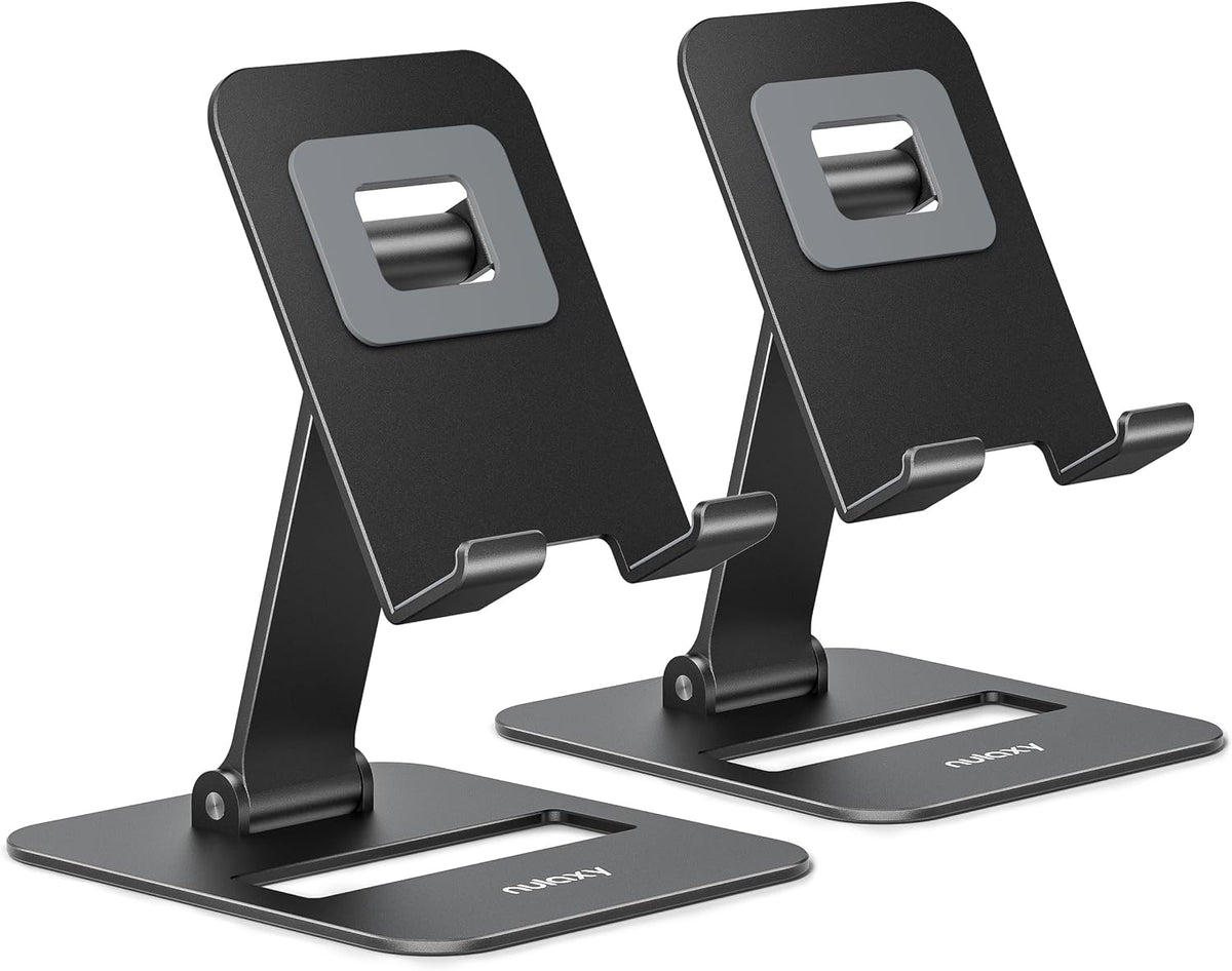 Nulaxy Paquete de 2 Soportes Plegables Duales para Teléfono Celular...