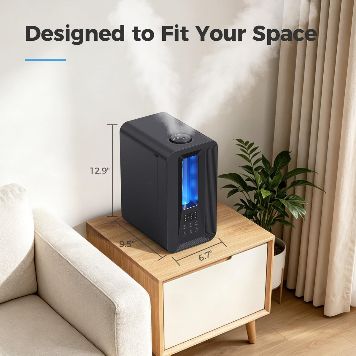 Breezome Humidificadores de 5L para dormitorio habitación grande Co...