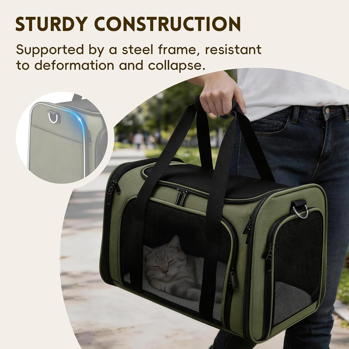 Zedkeys Transportador suave para gatos y perros pequeños y gatos gr...