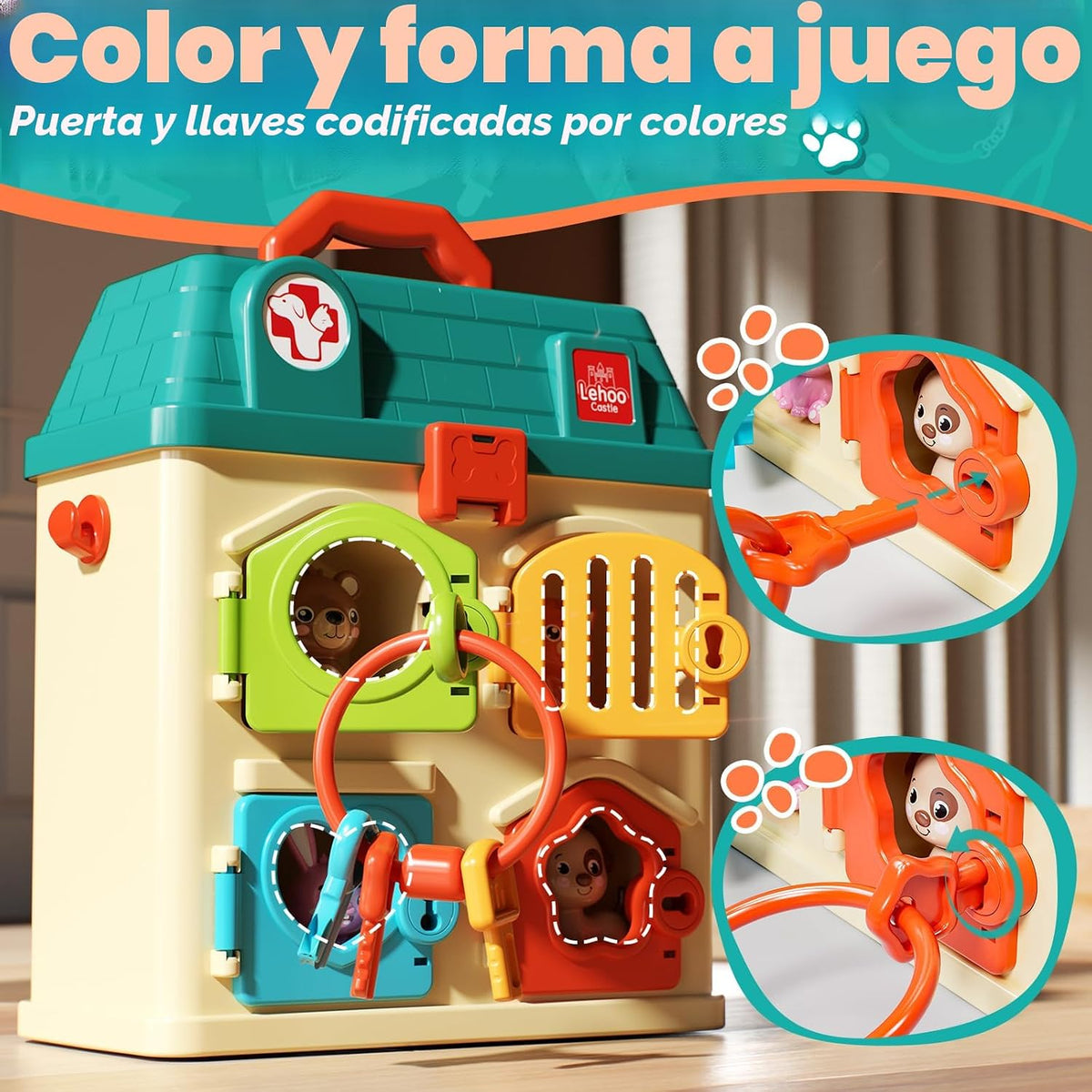 Lehoo Castle Juego de veterinario para niños, juguetes veterinarios...