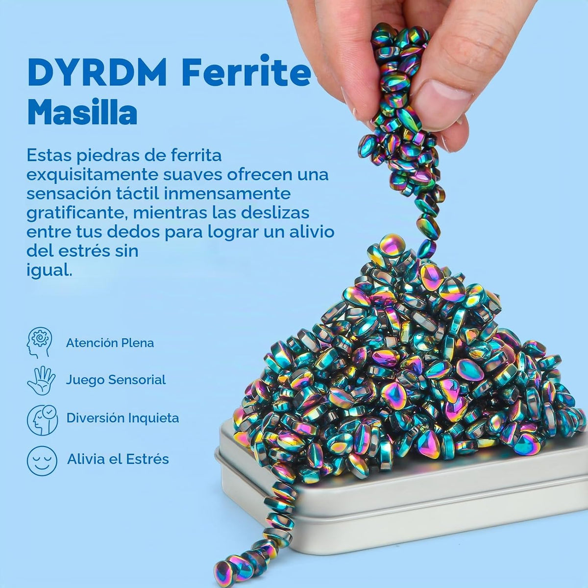DYRDM Masilla de ferrita 300+ colorido, accesorio de escritorio par...