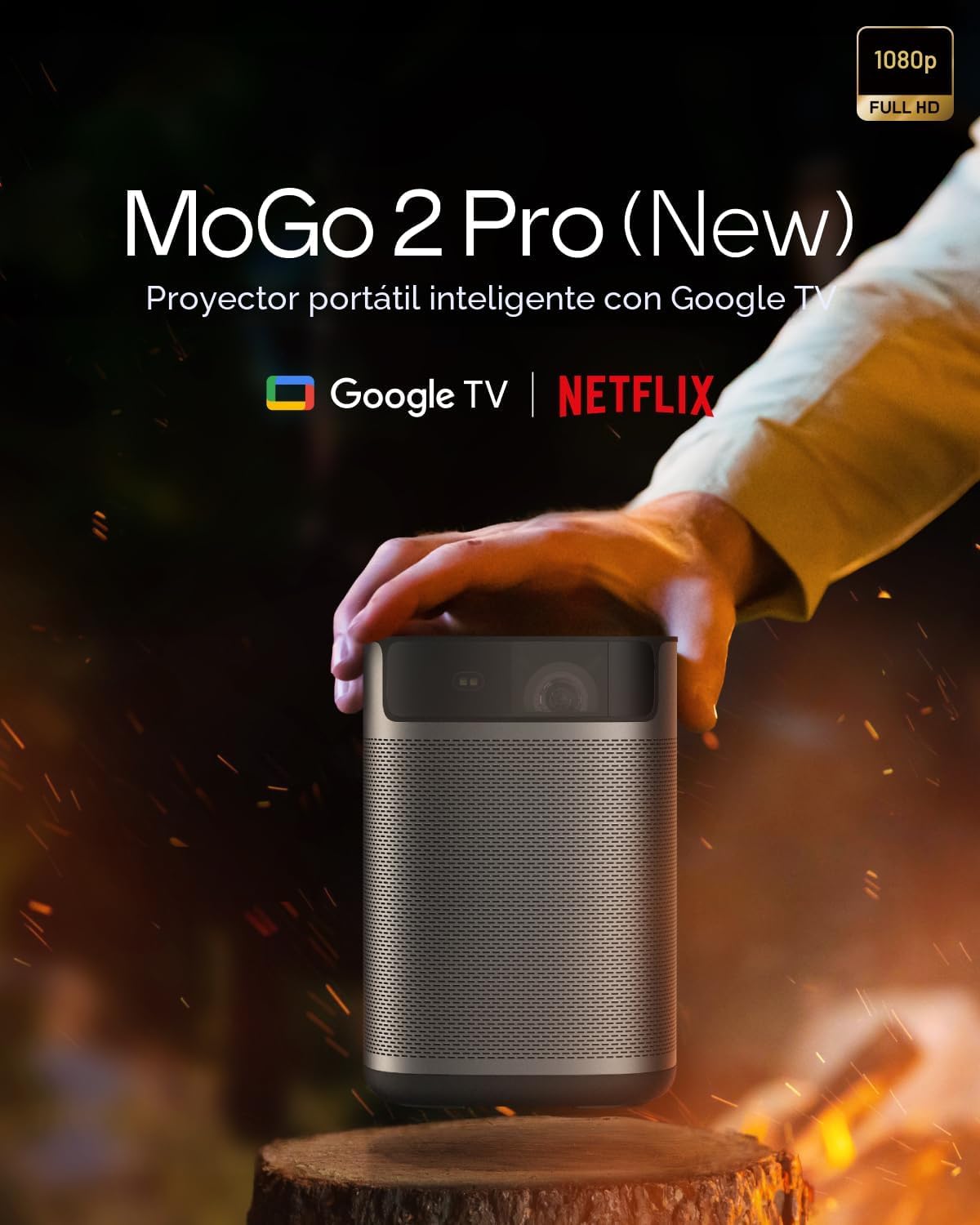 XGIMI Proyector portátil MoGo 2 Pro (nuevo) 1080P, Google TV con Ne...