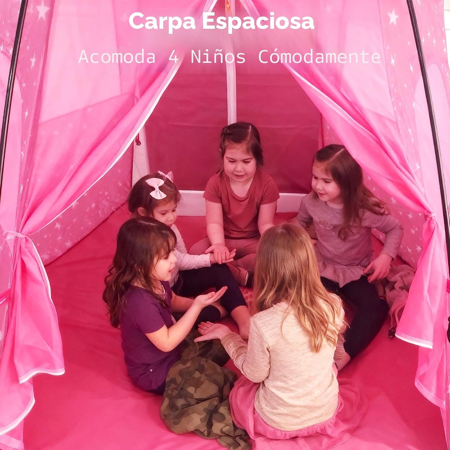 Tienda de campaña emergente para princesas para niñas: 78"x66&#...