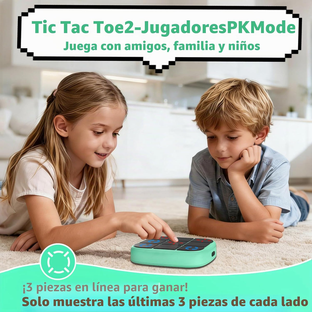 KOQQQ Juego de pernos recargables de Tic-Tac-Toe, consola de rompec...