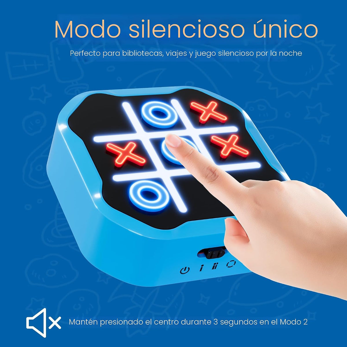 MASSRT Juego electrónico 3 en 1 de Tic Tac Toe, Juego digital de Ti...
