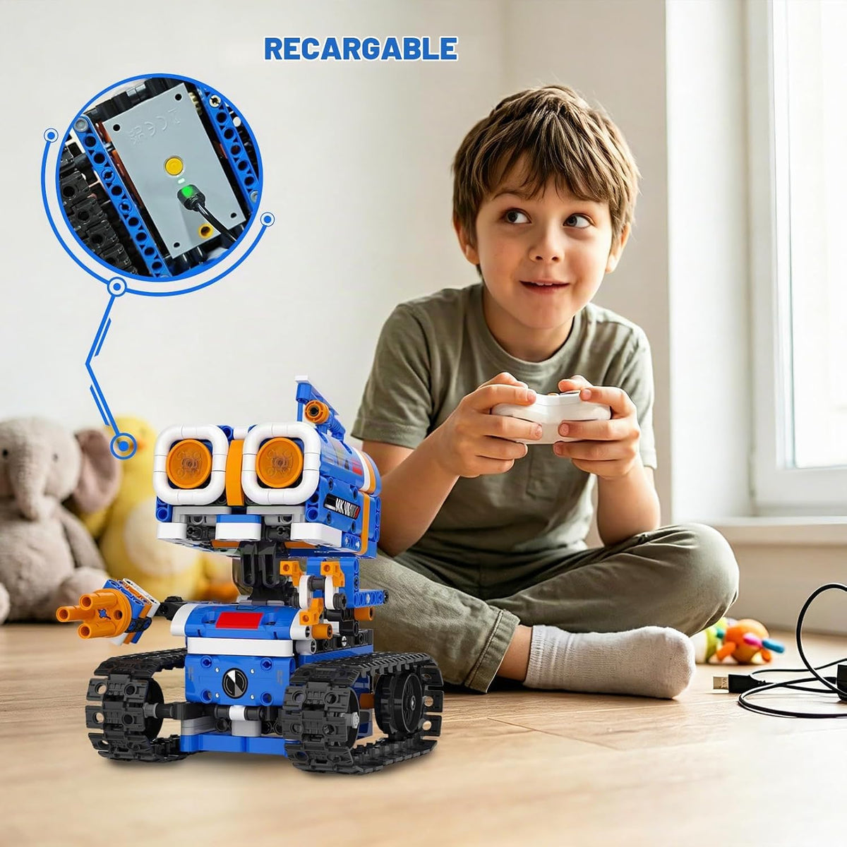 Demkia Kit de Construcción de Robot STEM 5 en 1, 560 PIEZAS APP\/Co...