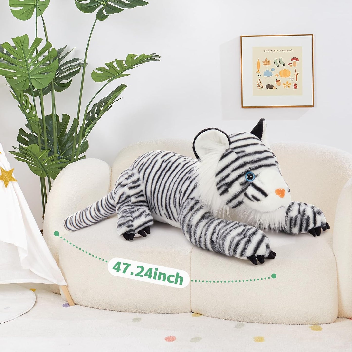 MaoGoLan Animal de peluche gigante de tigre blanco \u2013 Juguete d...