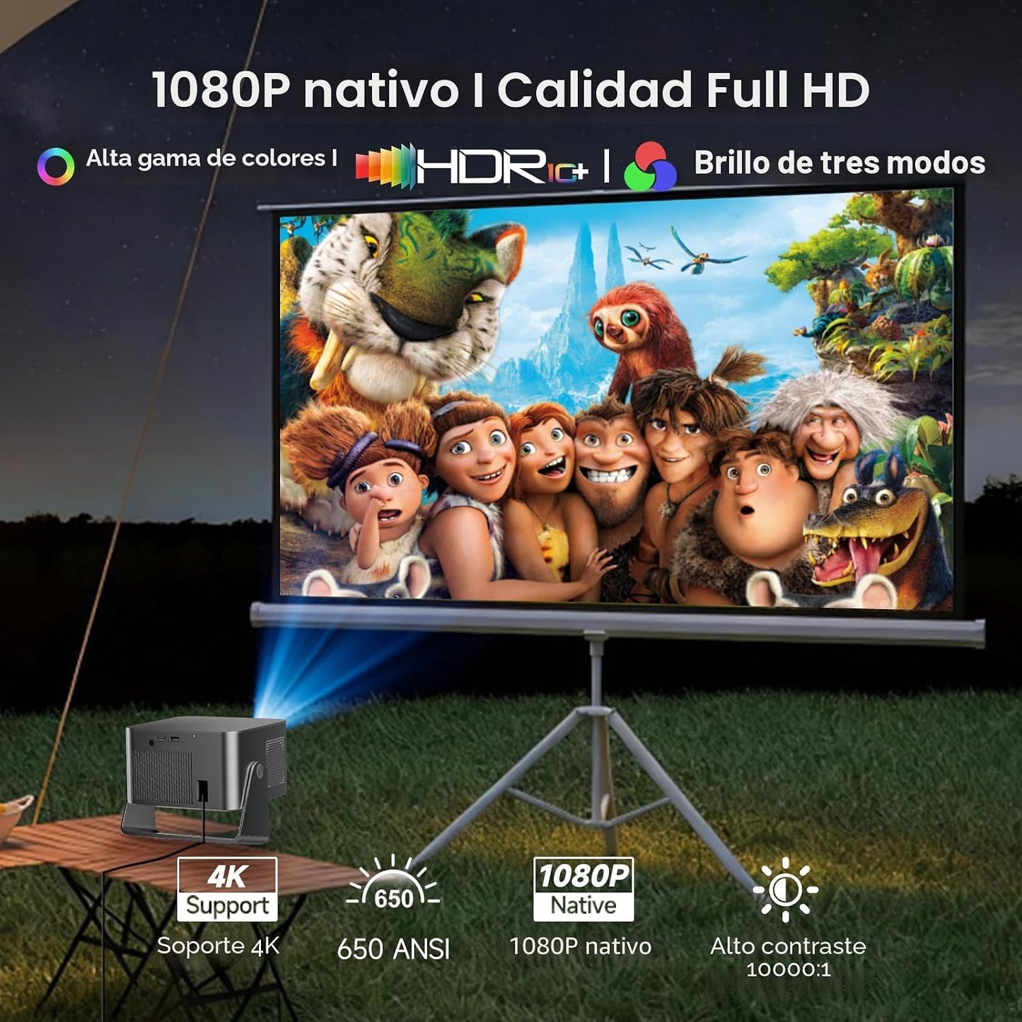 Magcubic Proyector inteligente 4K, proyector portátil con WiFi y Bl...